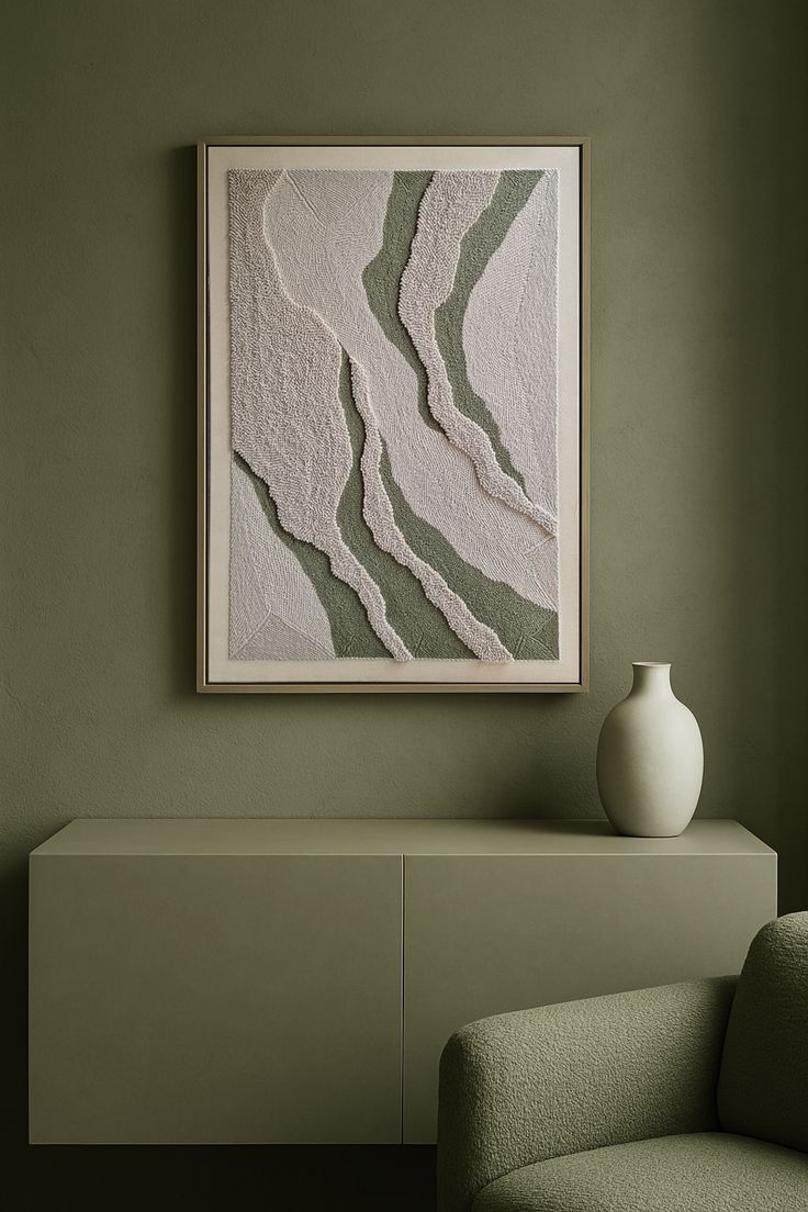 Verdant Flow Textured Wall Art