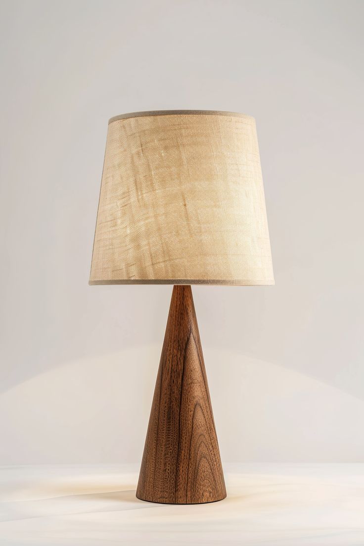 Solace Cone Wooden Table Lamp