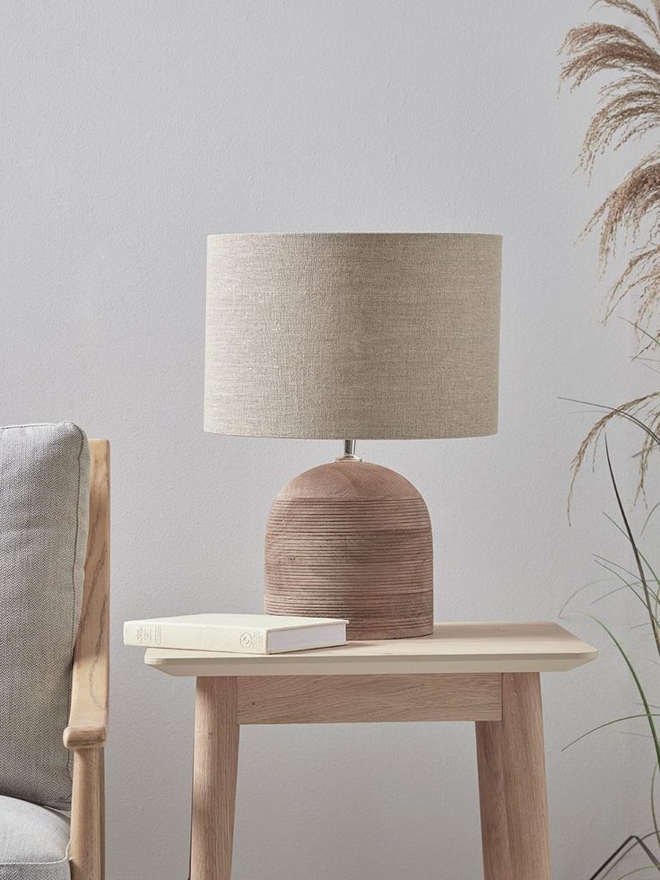 Terra Glow Wooden Table Lamp
