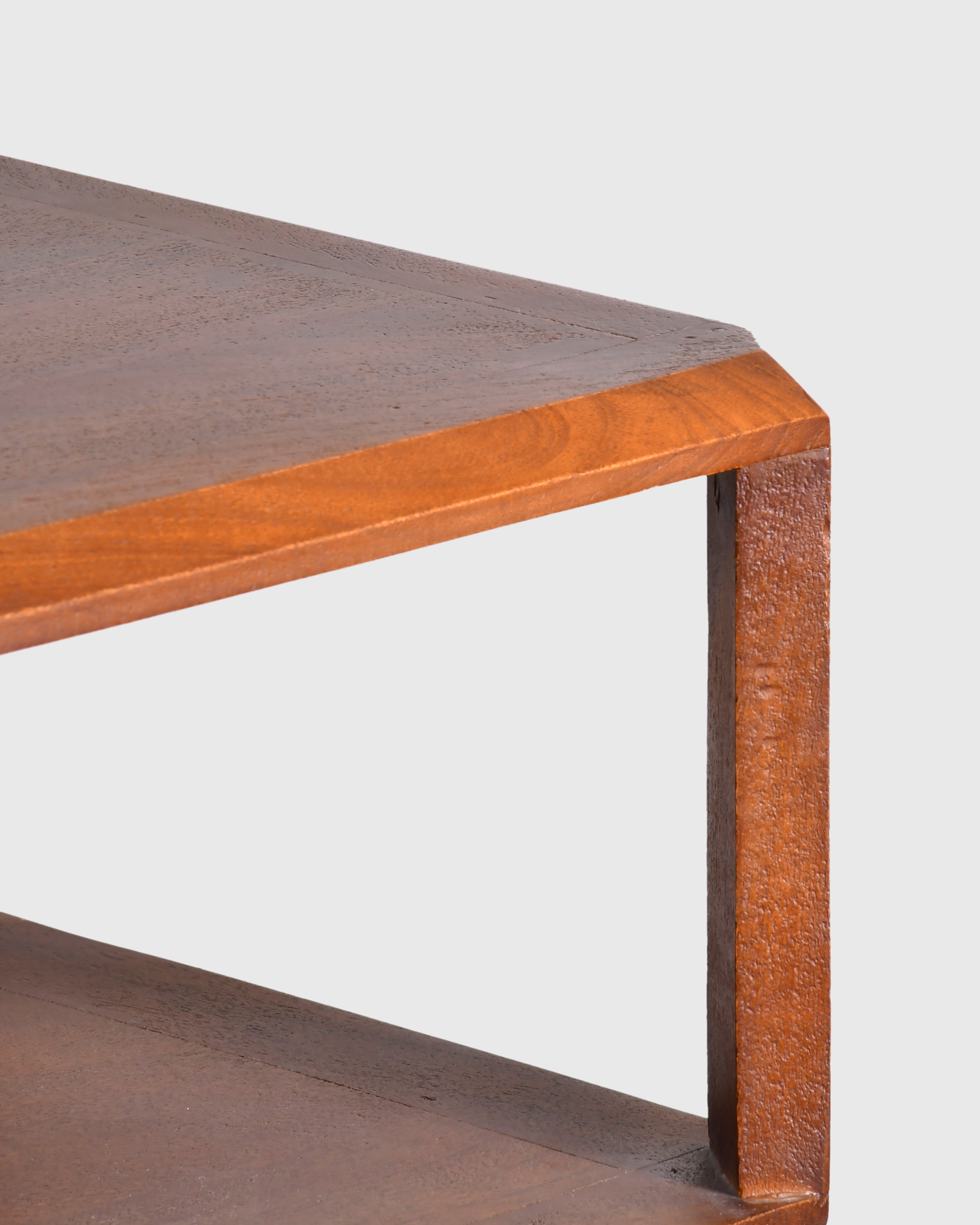 Solid Wood Multi-Tier Open Shelf Rack