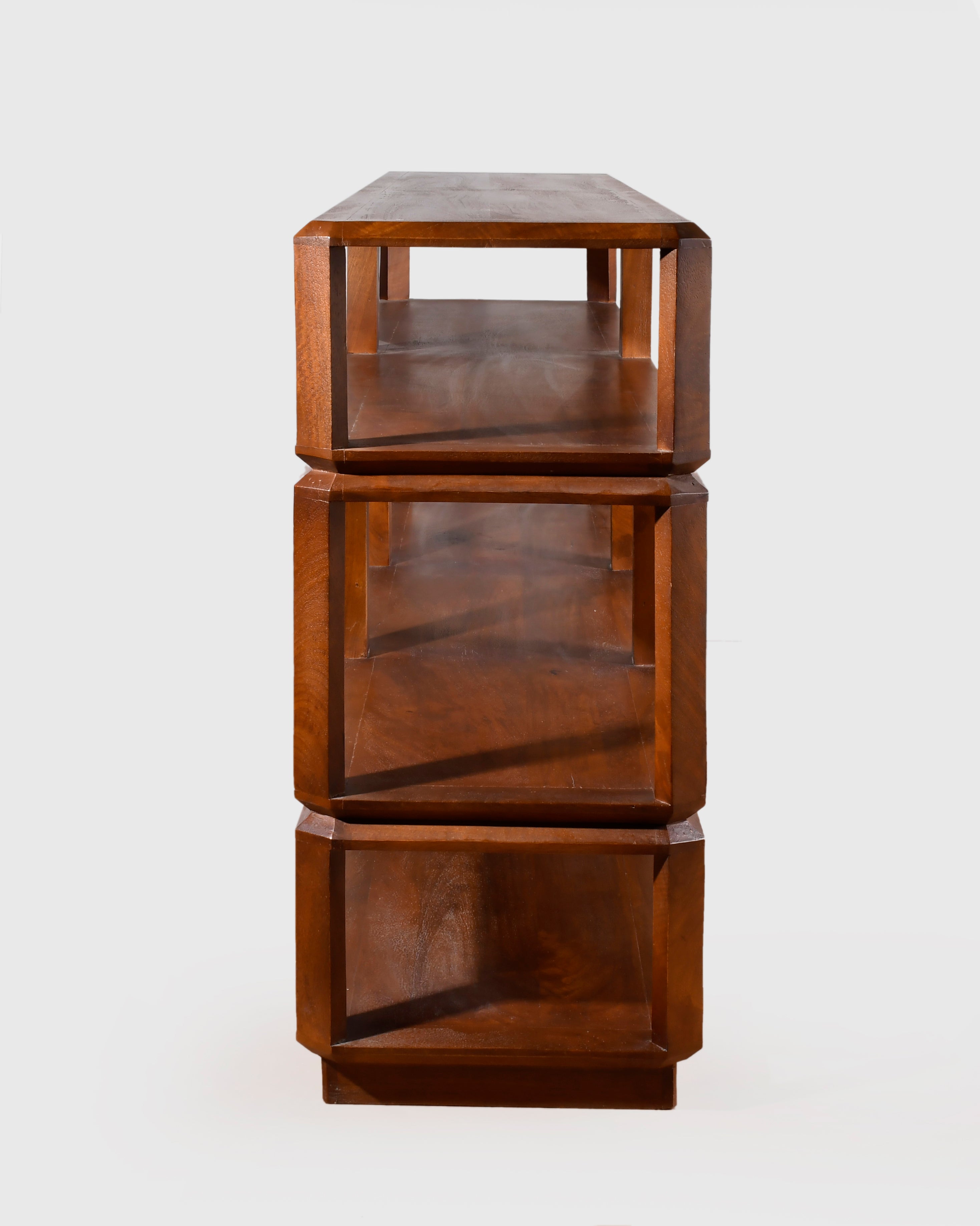 Solid Wood Multi-Tier Open Shelf Rack