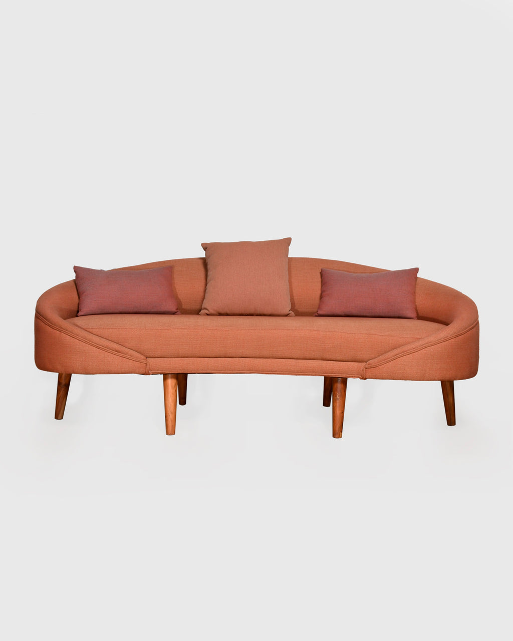 Terracotta Mid-Century Sofa