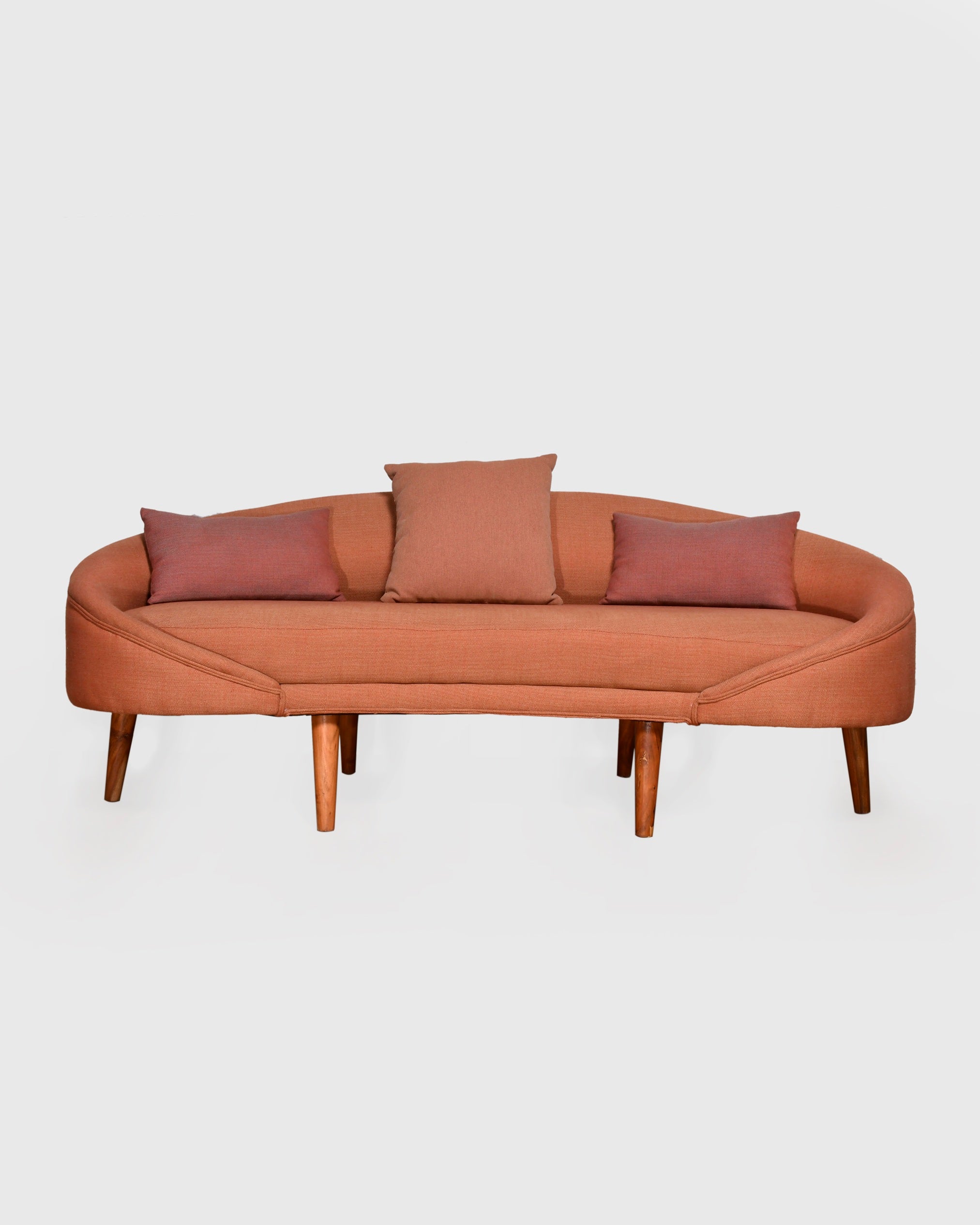Terracotta Mid-Century Sofa