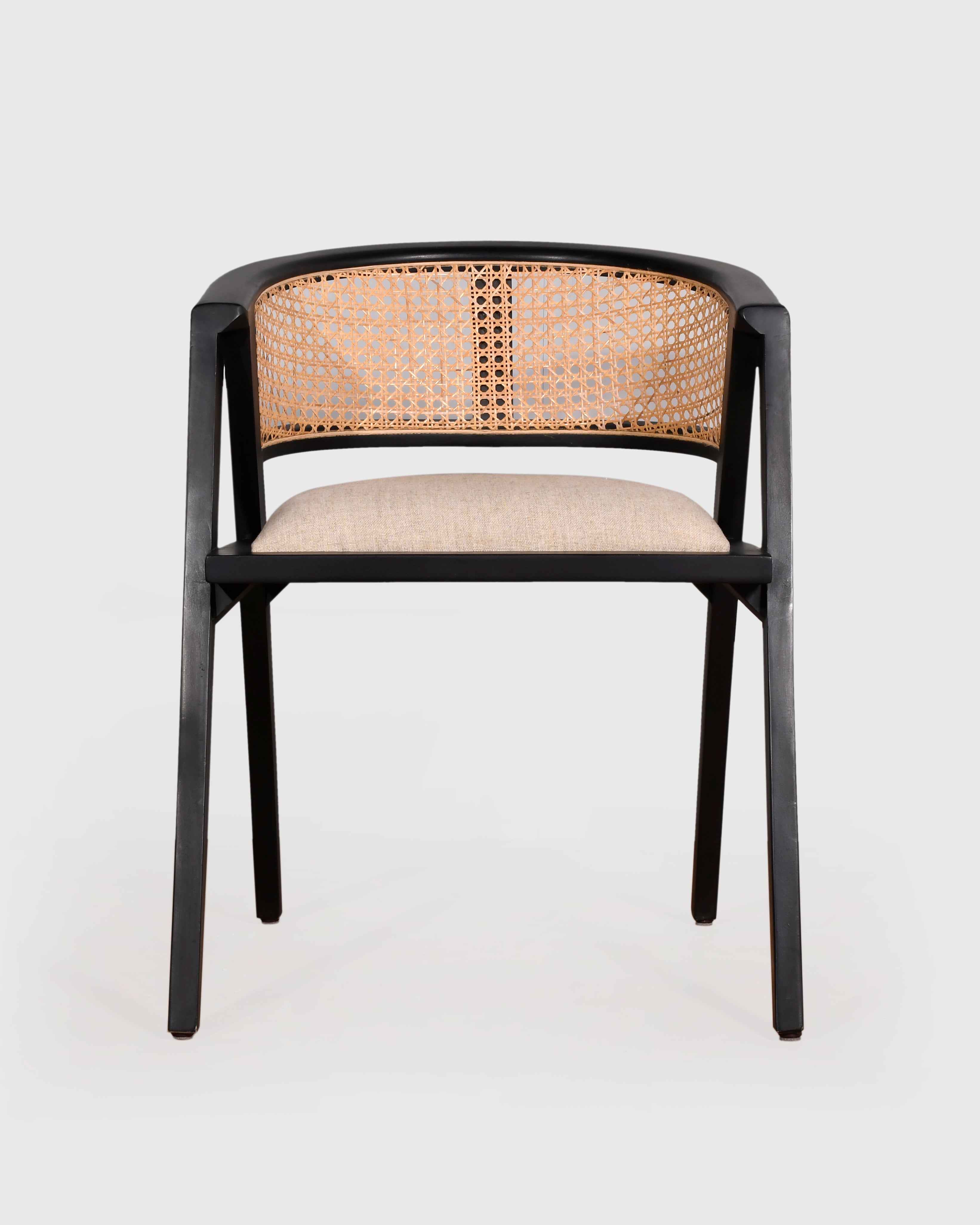 Modern Cane-Back Accent Chair