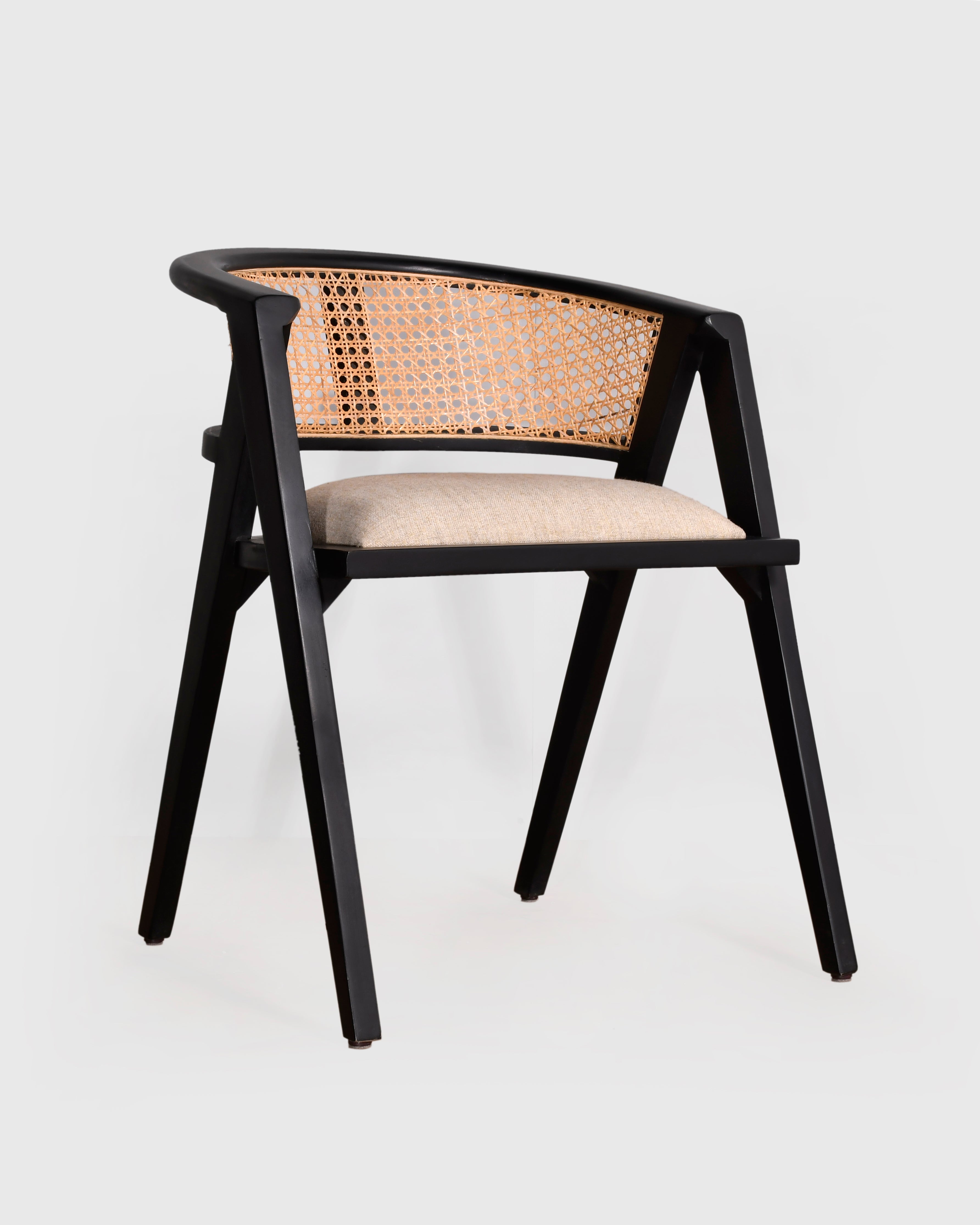 Modern Cane-Back Accent Chair
