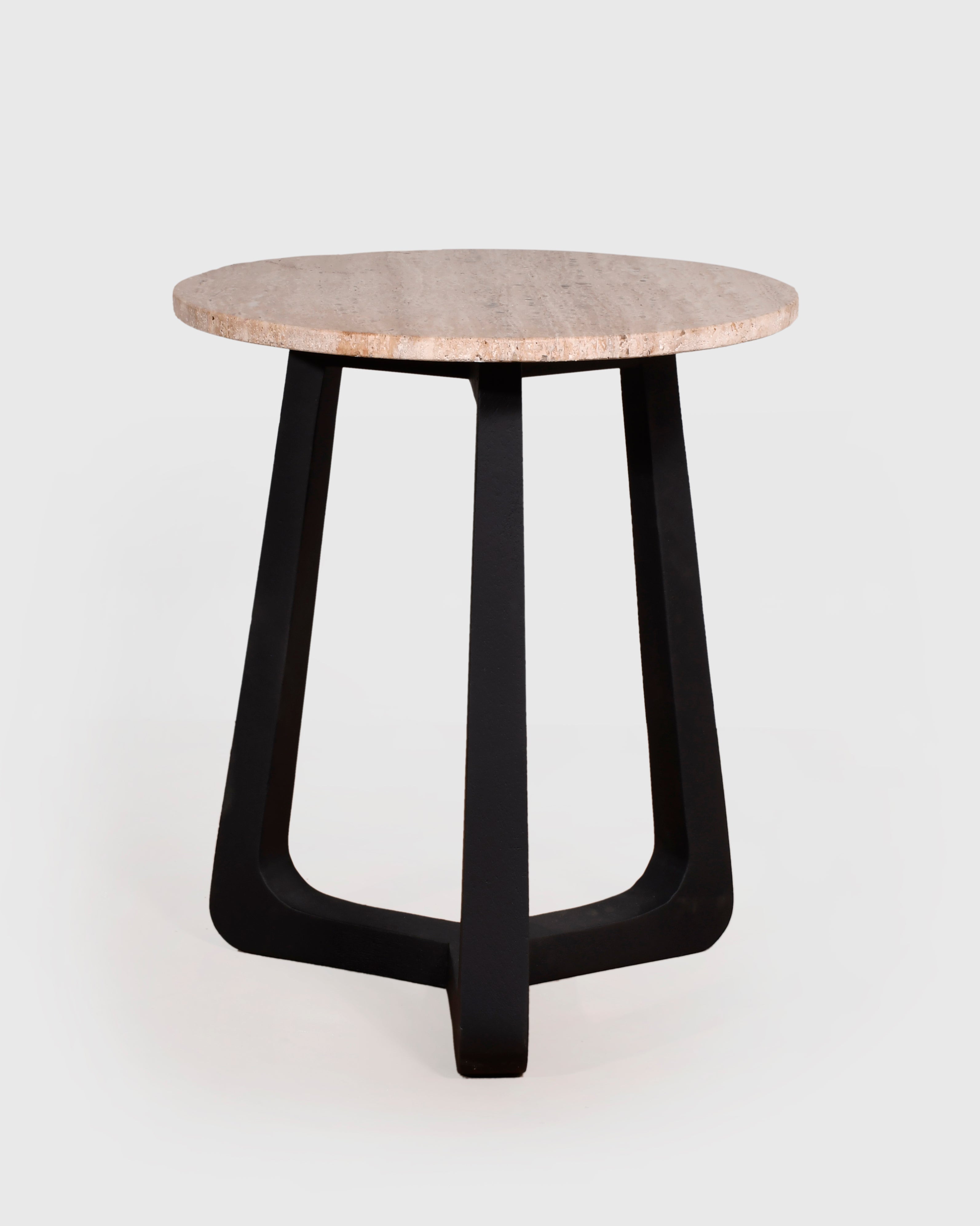Noir Stone Side Table