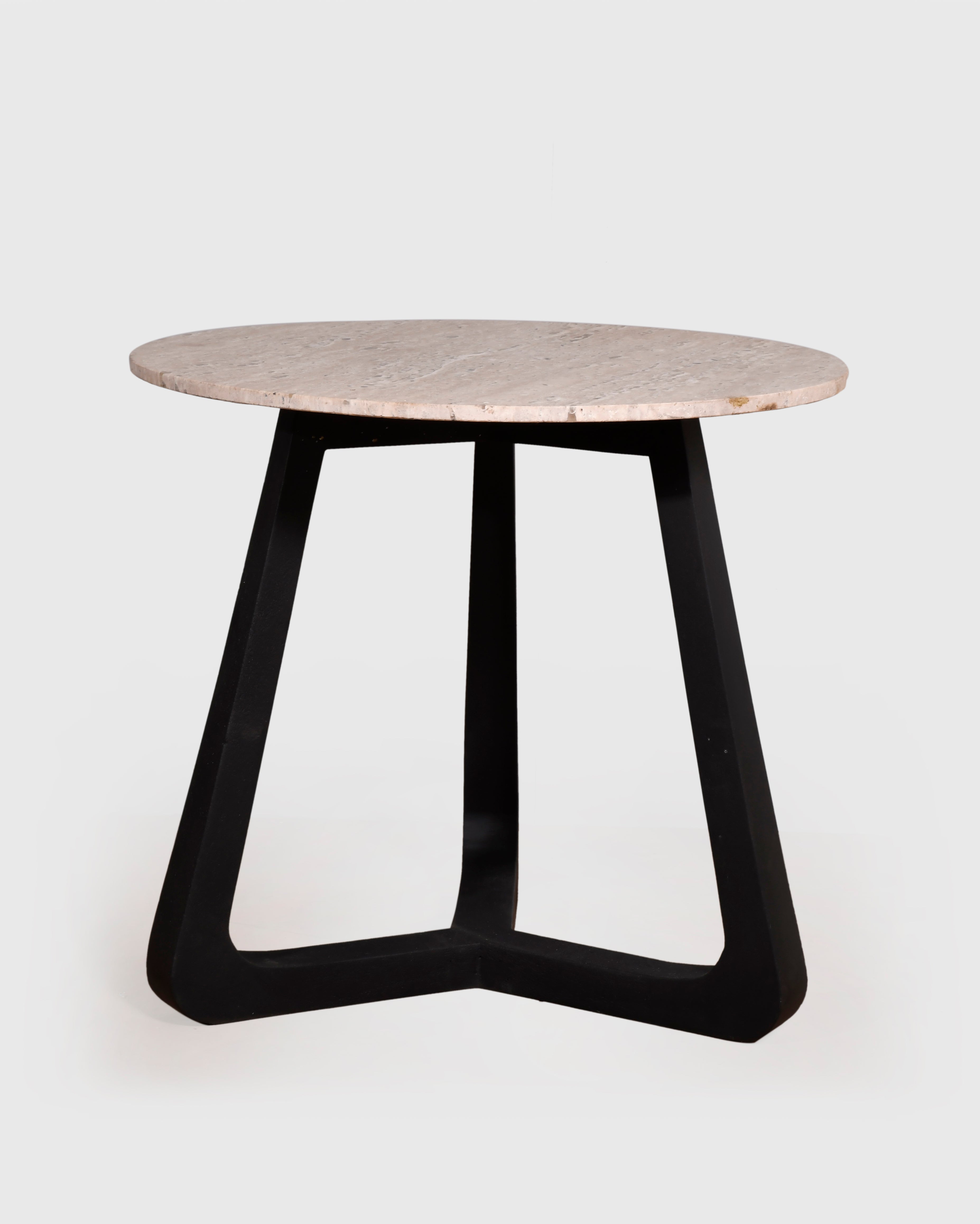 Trilo Stone-Top Side Table