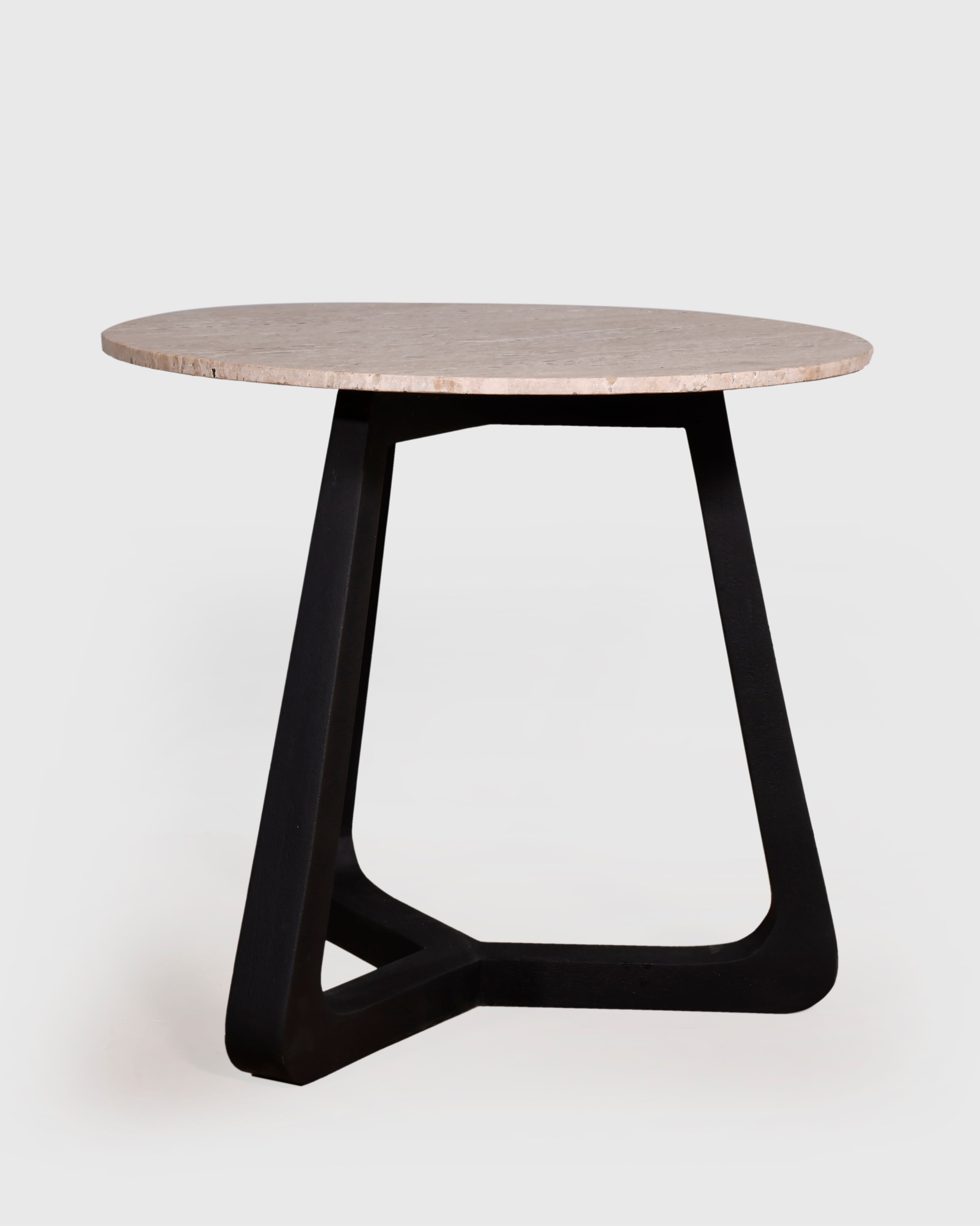 Trilo Stone-Top Side Table