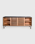 Modern Slatted Wood Sideboard