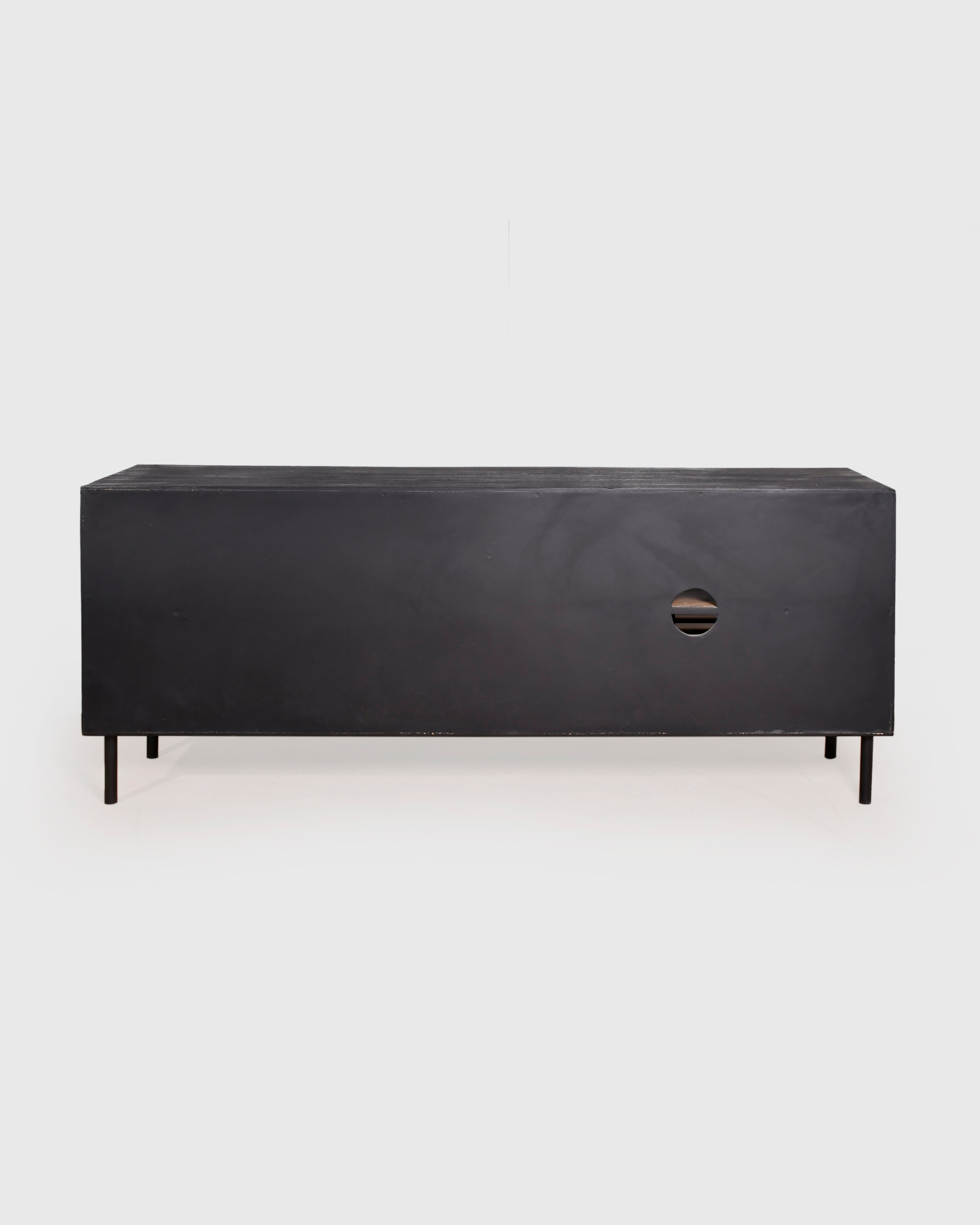 Modern Slatted Wood Sideboard