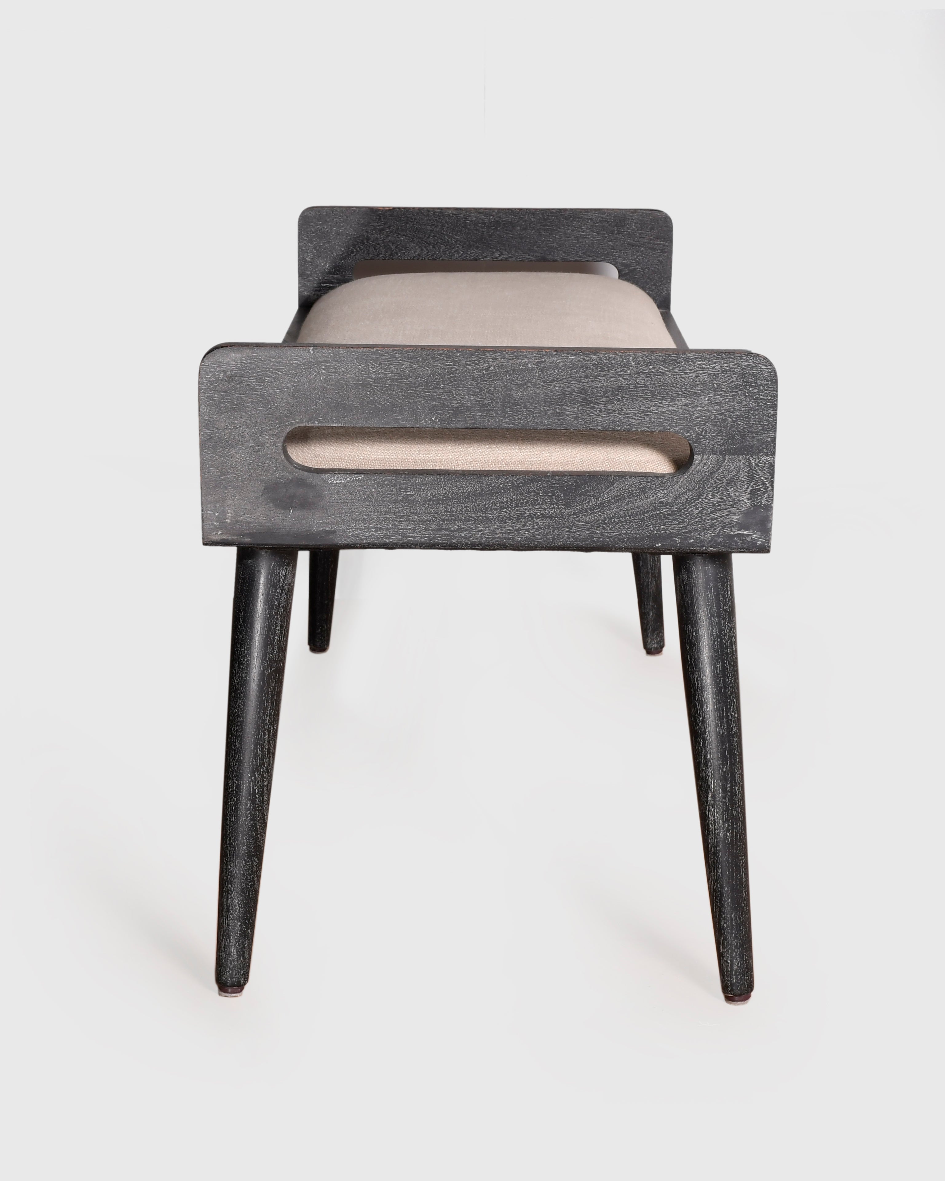 Contemporary Wooden Upholstered Bench