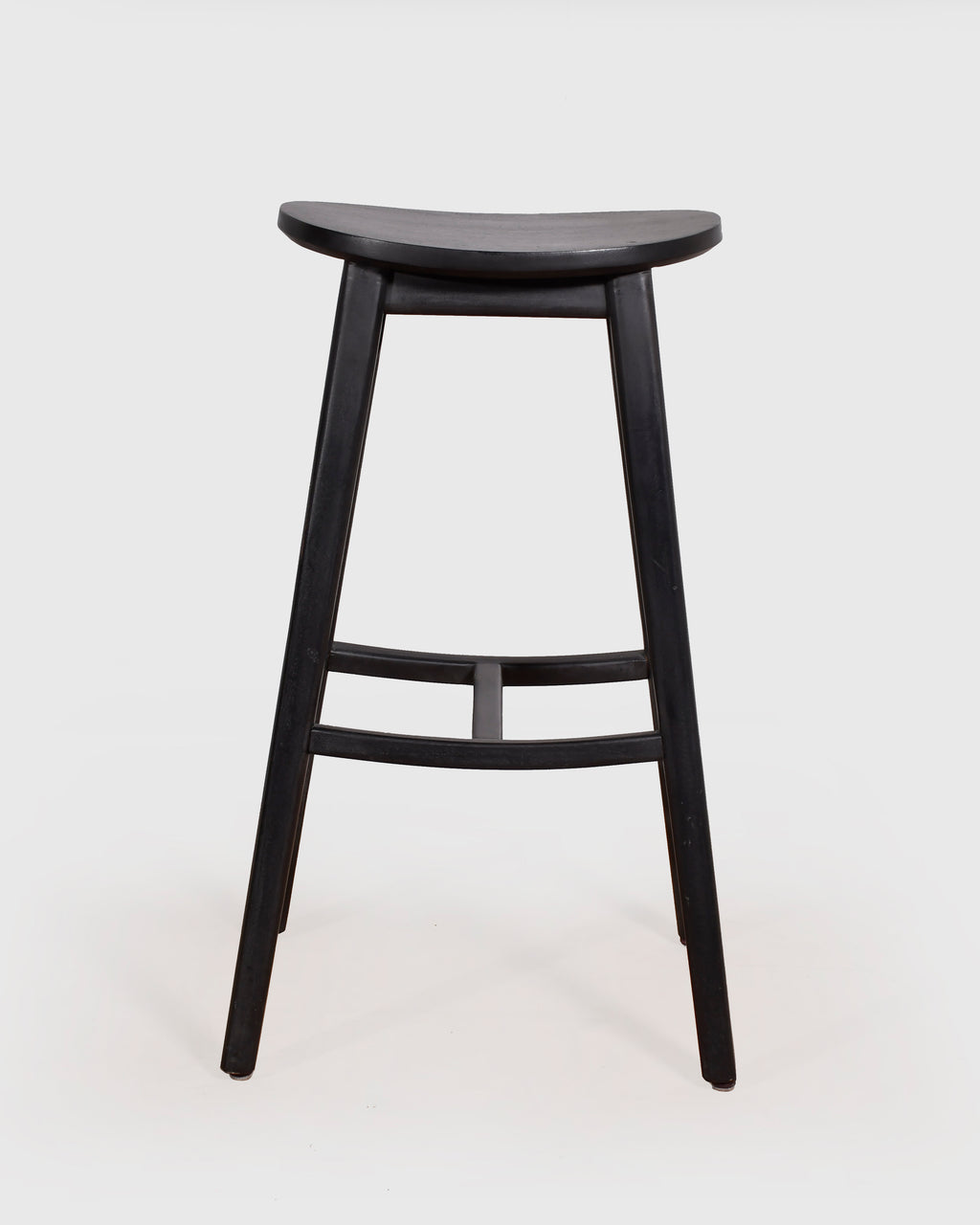 Minimalist Black Wooden Bar Stool