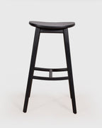 Minimalist Black Wooden Bar Stool