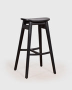 Minimalist Black Wooden Bar Stool