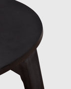 Minimalist Black Wooden Bar Stool