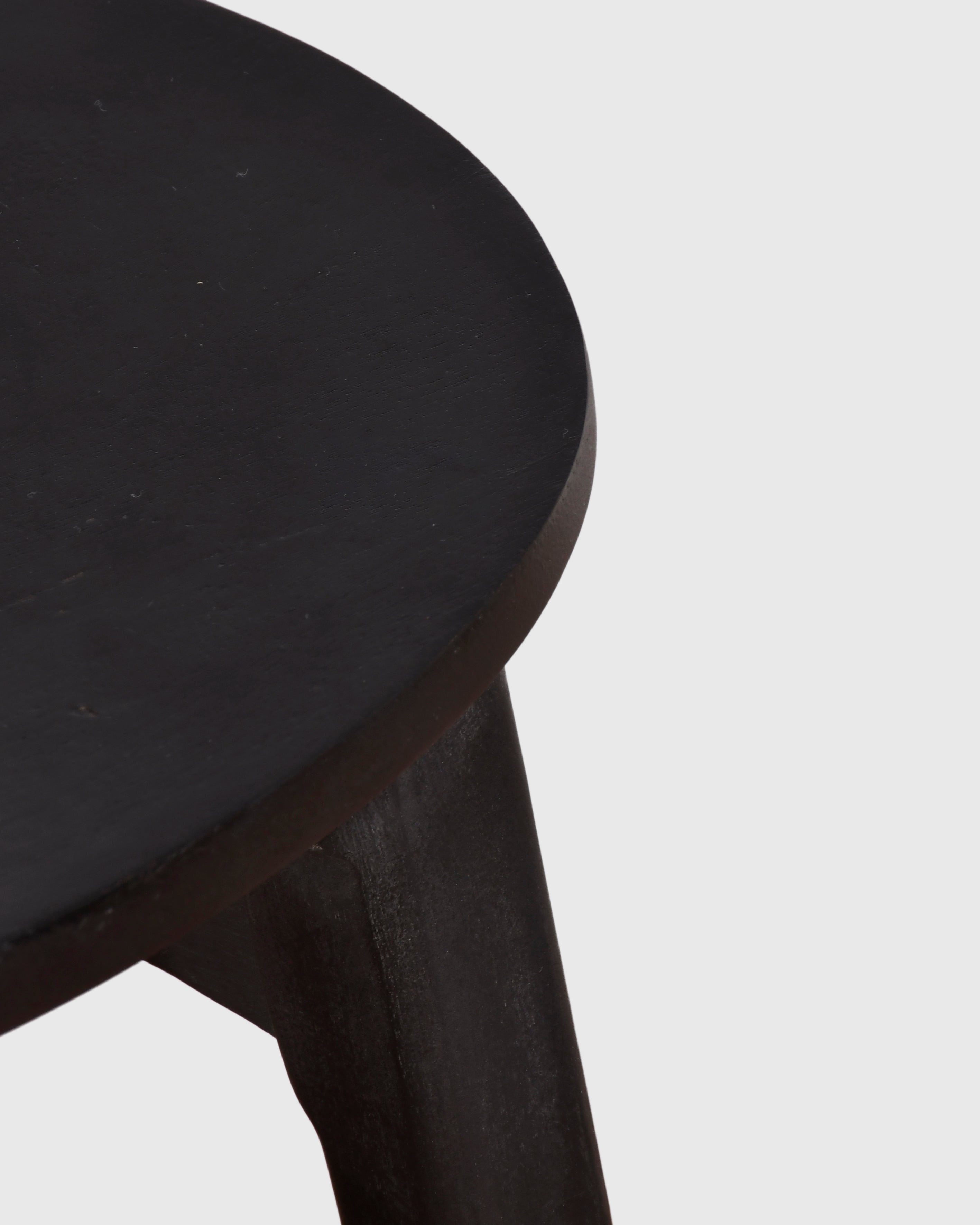 Minimalist Black Wooden Bar Stool