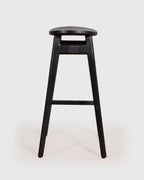 Minimalist Black Wooden Bar Stool