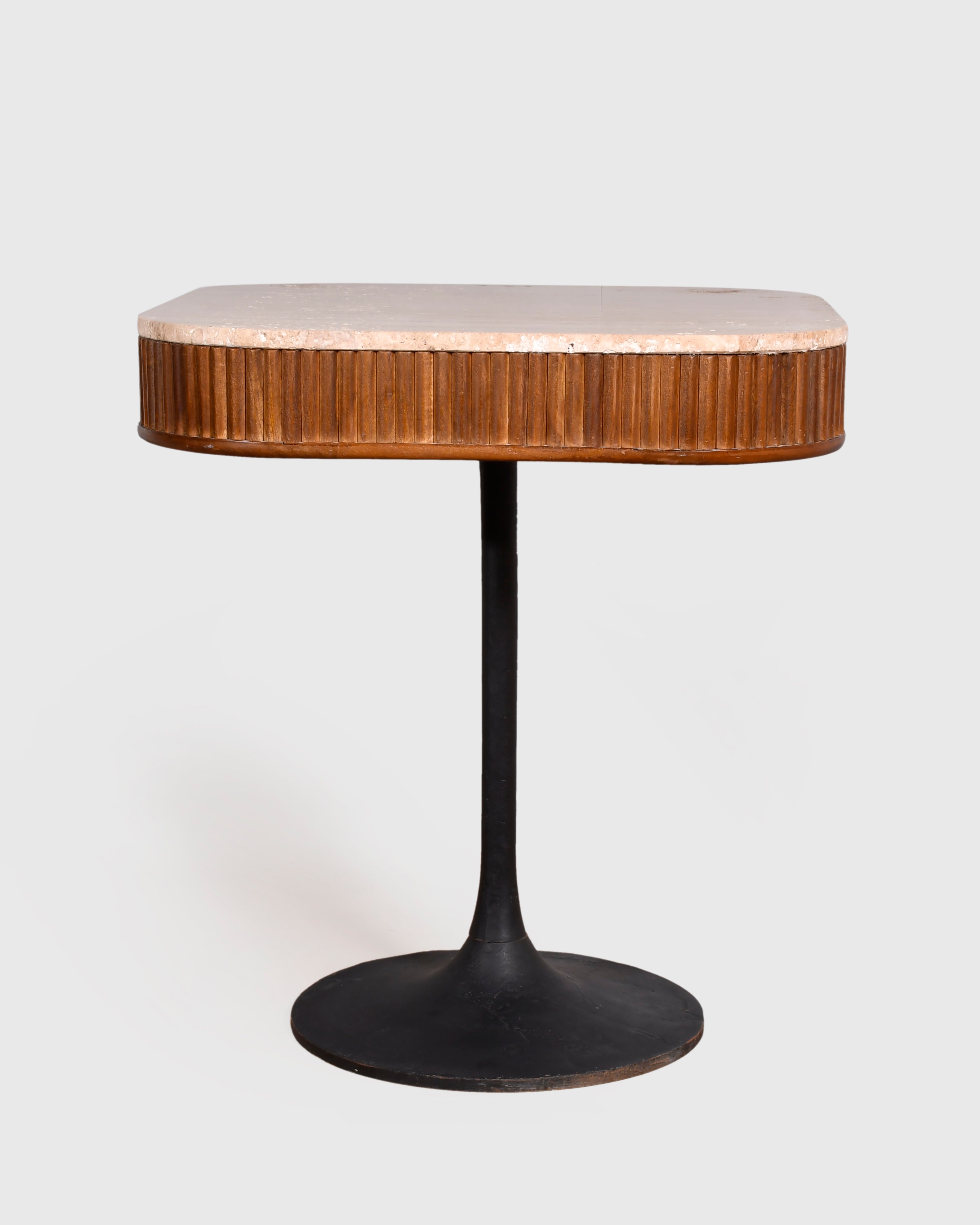 Flute Pedestal Side Table