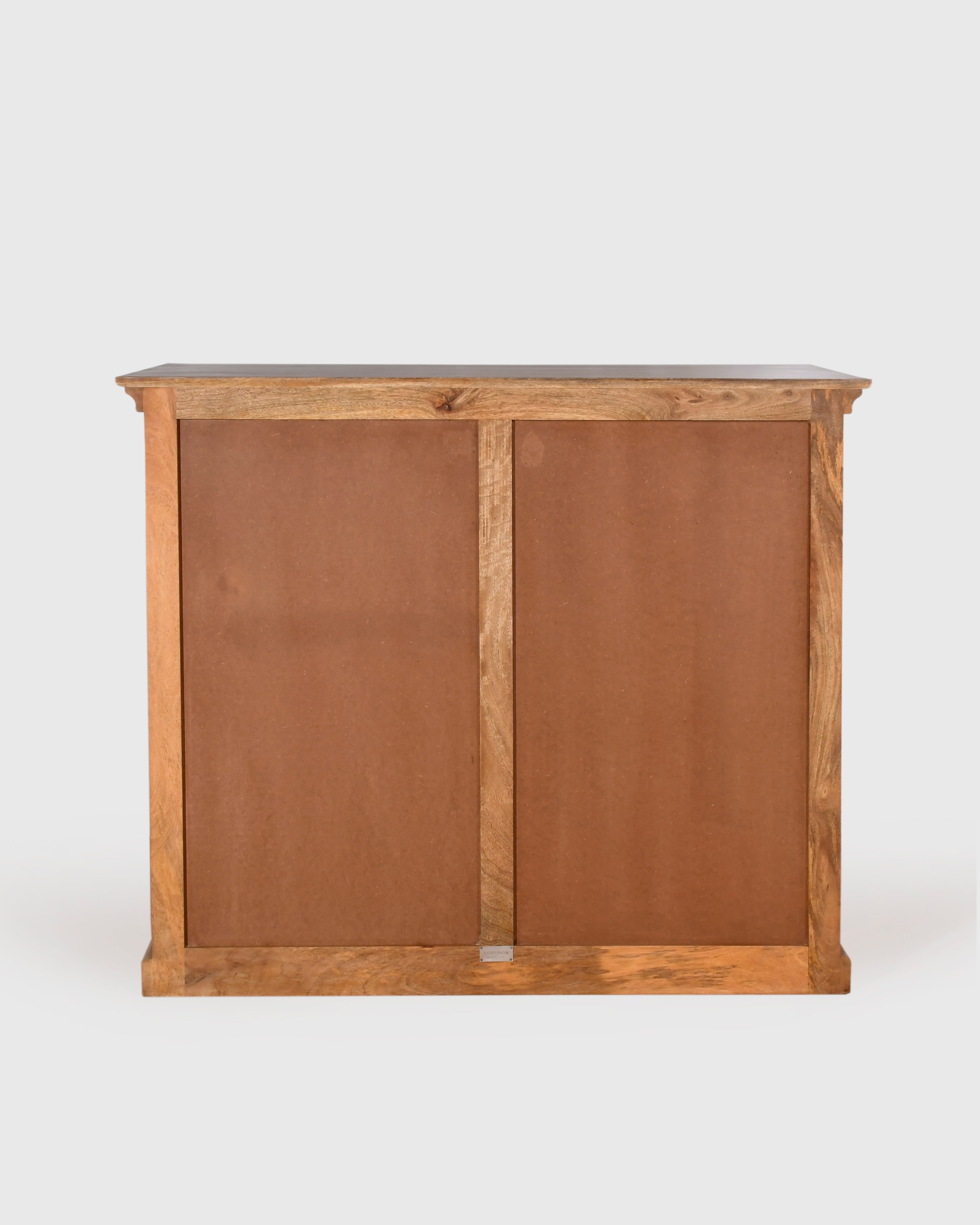 Solid Wood Chest of Drawers with Brass Knobs