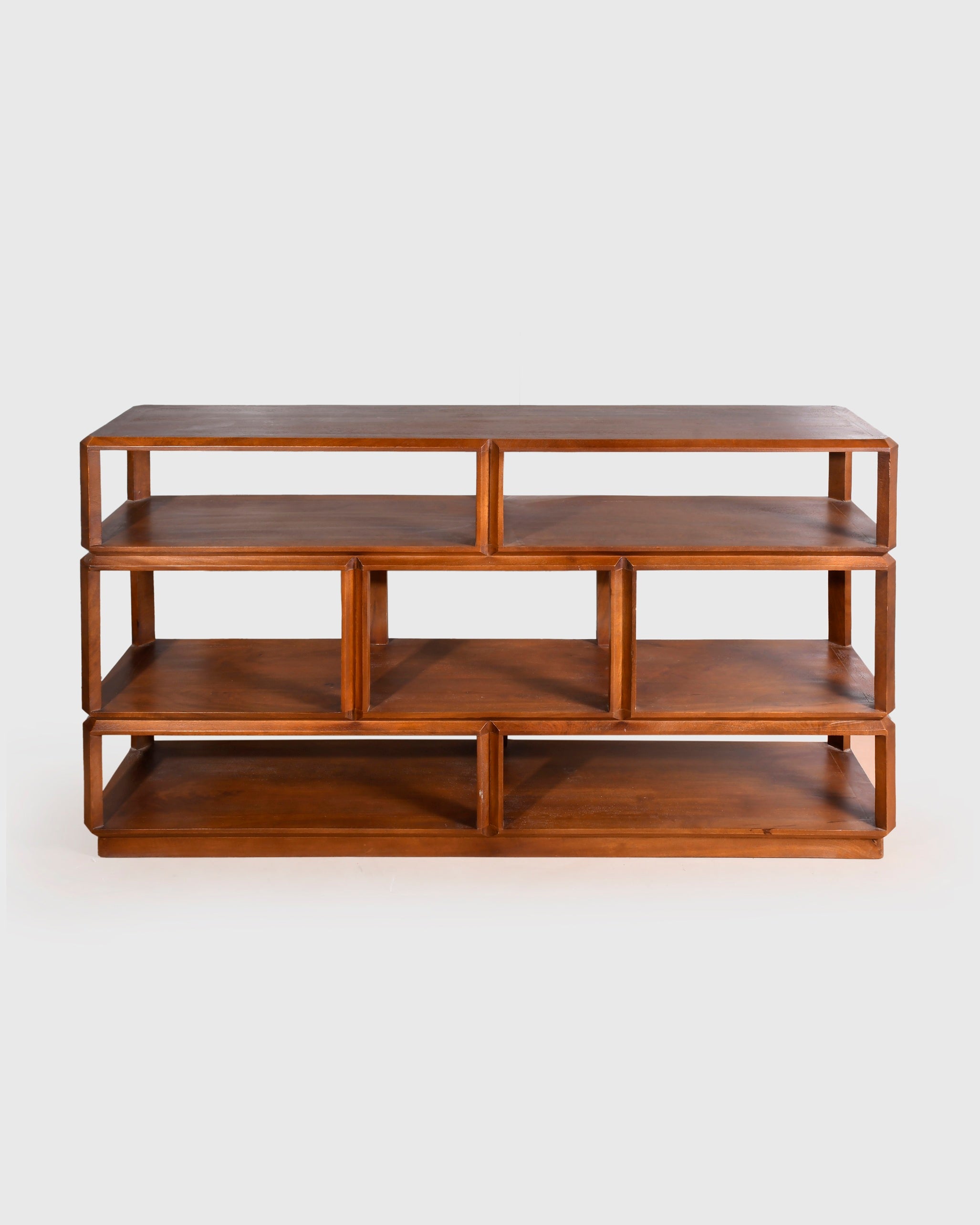 Solid Wood Multi-Tier Open Shelf Rack