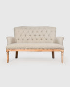 Classic Beige Tufted Loveseat