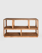 Solid Wood Two-Tier Open Shelf Rack