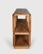 Solid Wood Two-Tier Open Shelf Rack