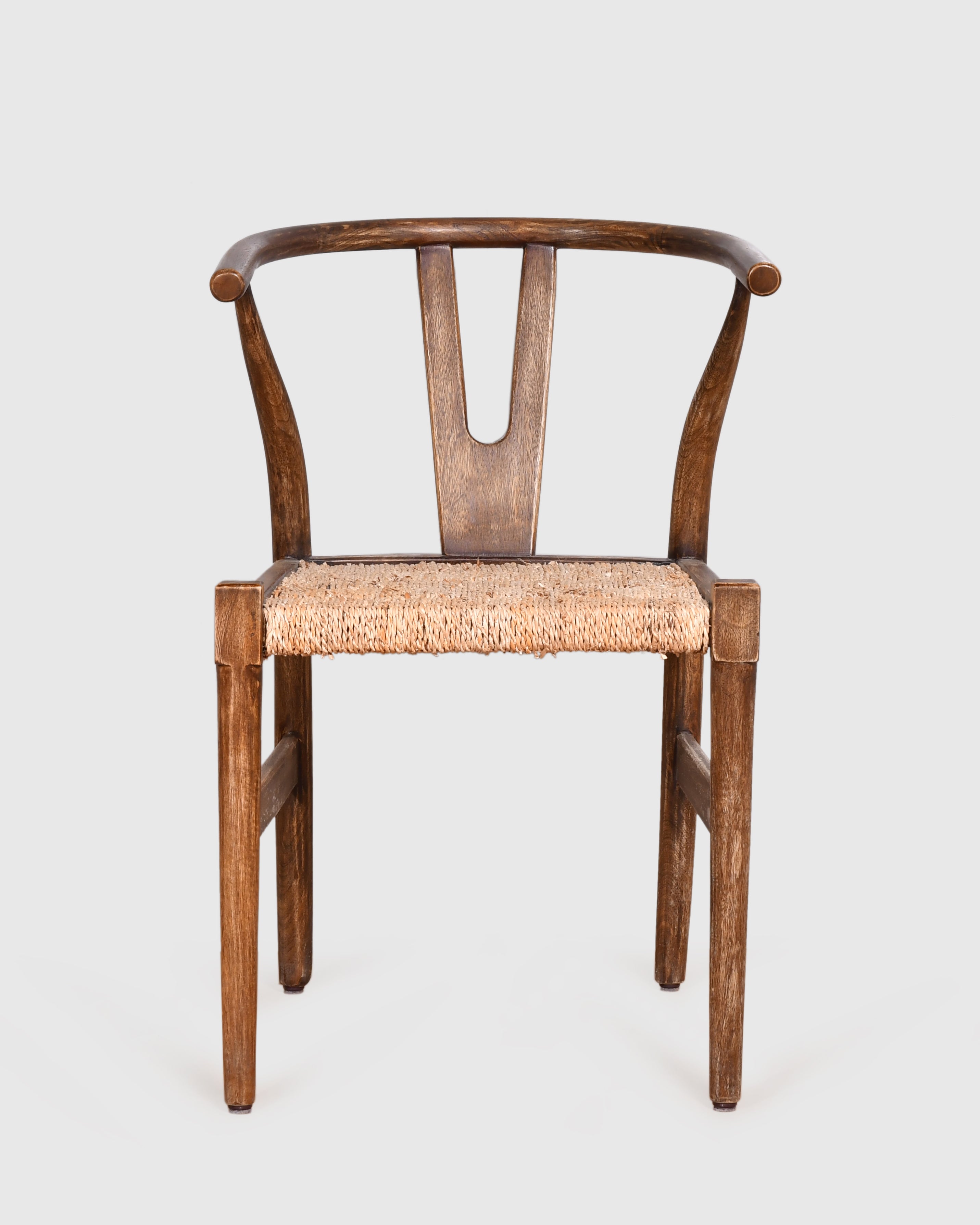 Rustic Wishbone Woven Chair