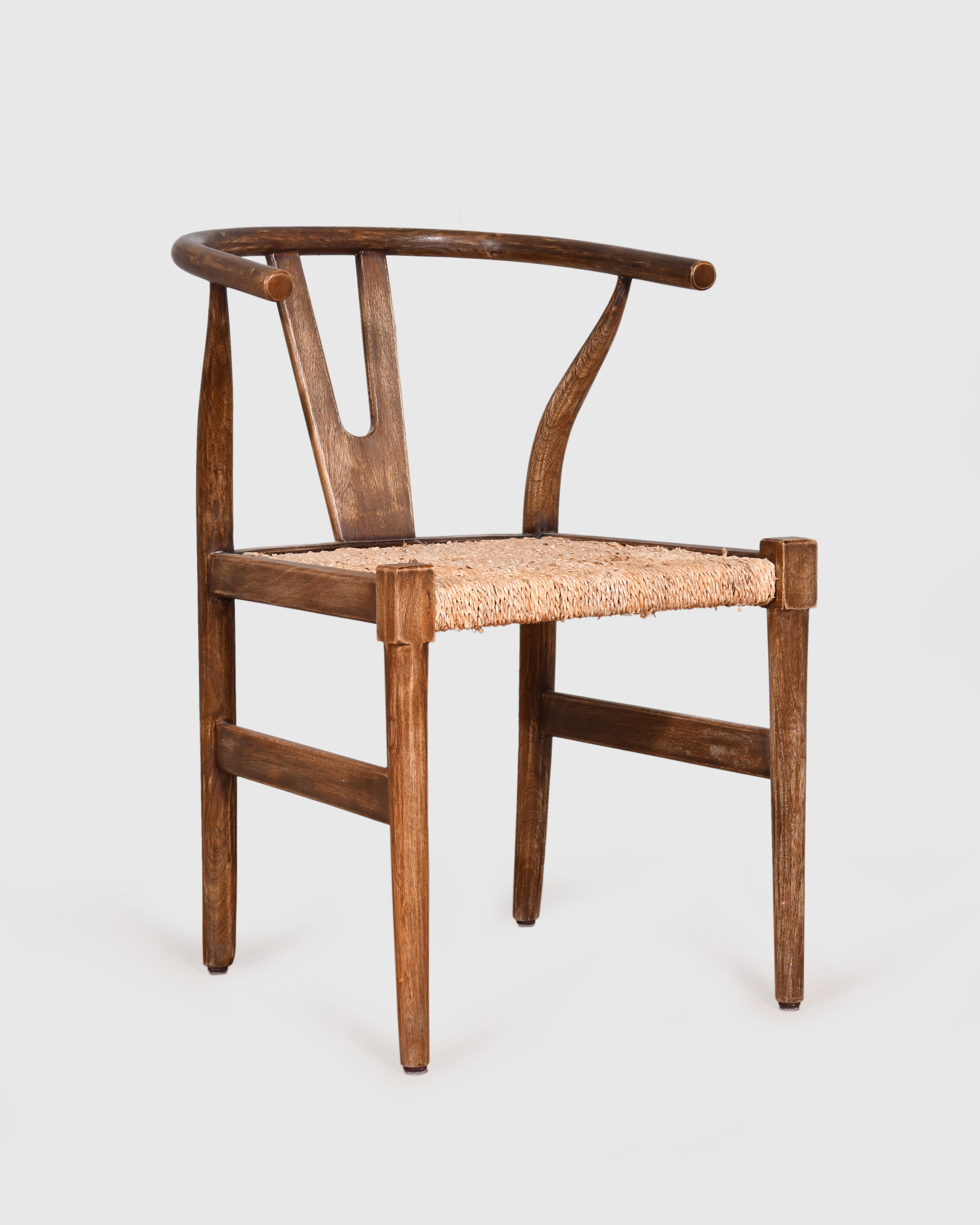 Rustic Wishbone Woven Chair