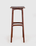 Curved Seat Wooden Bar Stool