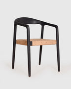 Ebony Woven Seat Chair