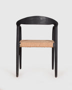 Ebony Woven Seat Chair