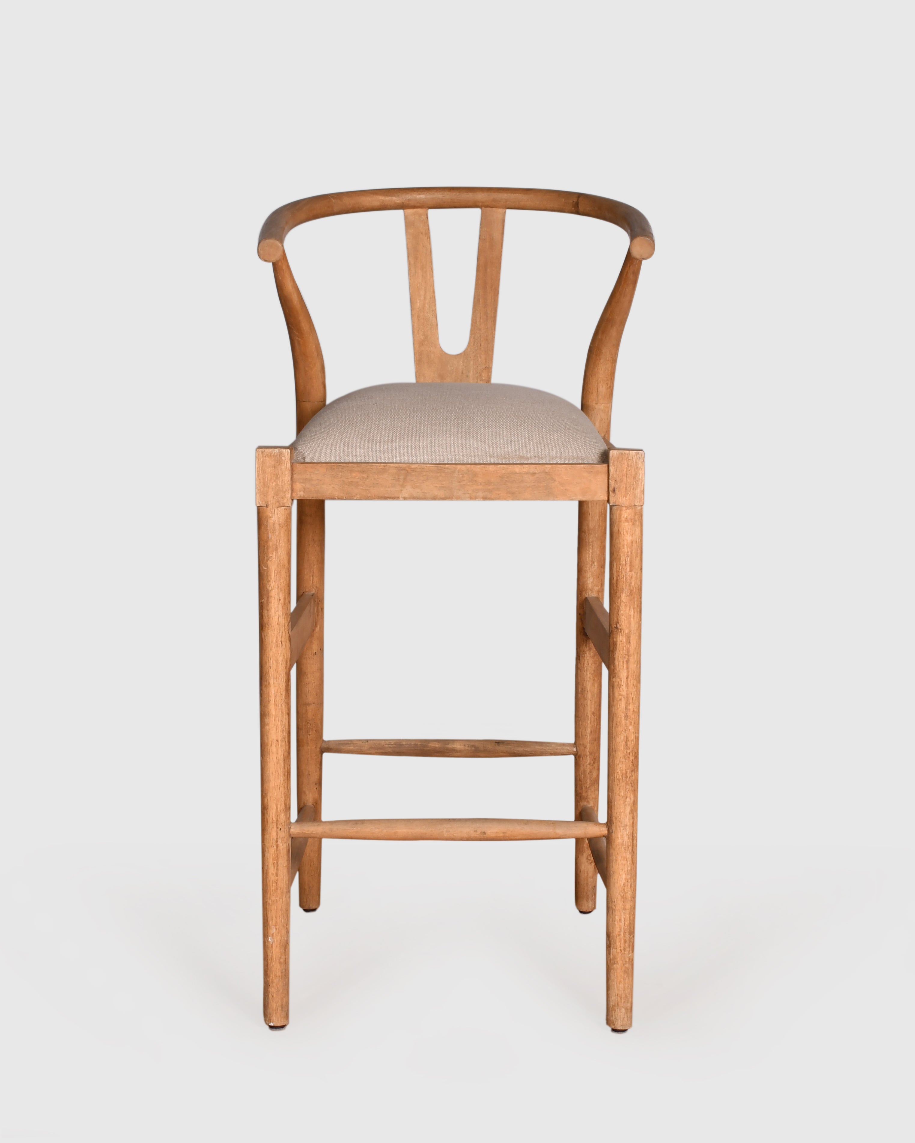 Natural Wishbone Bar Chair