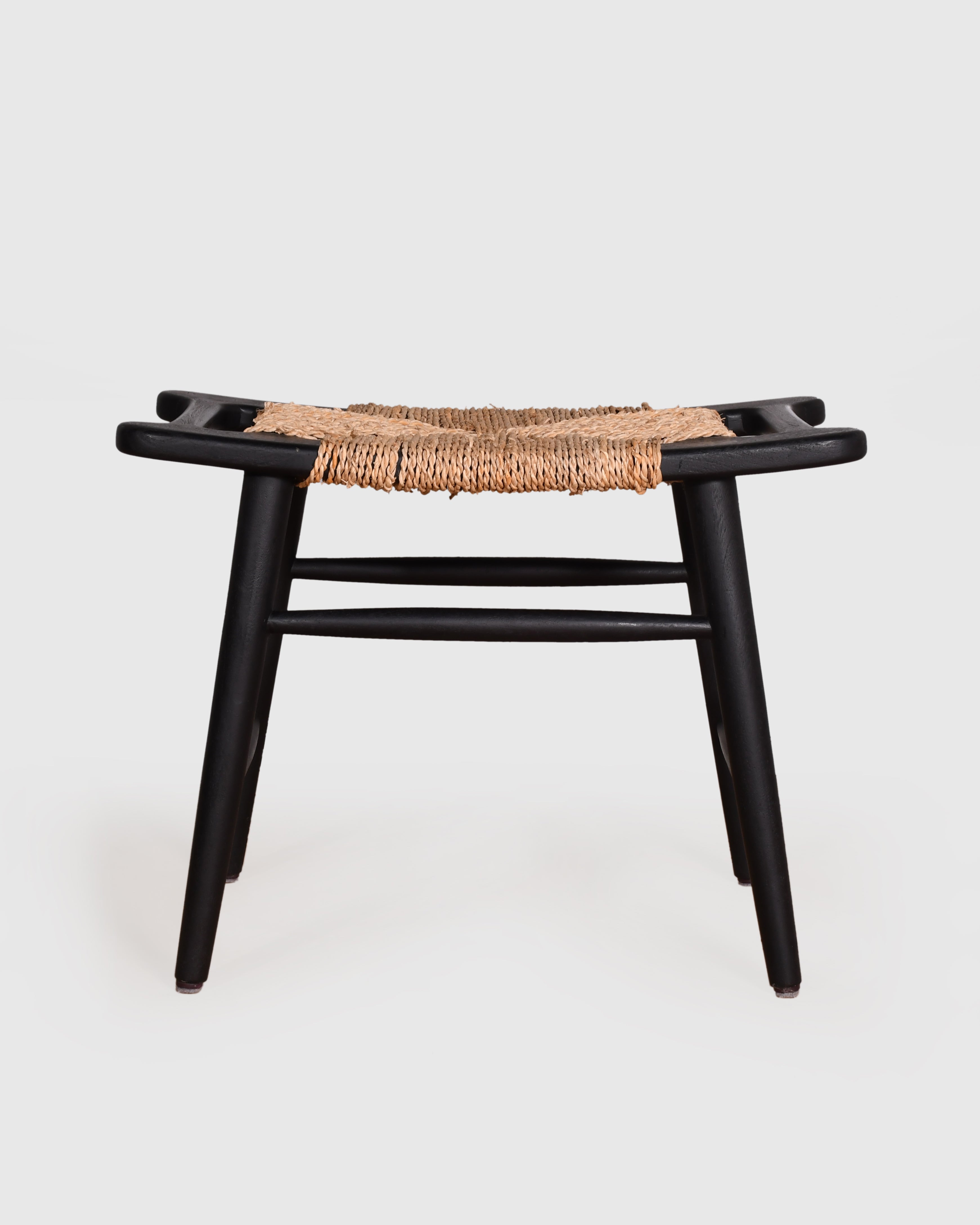 Woven Seat Wooden Counter Stool