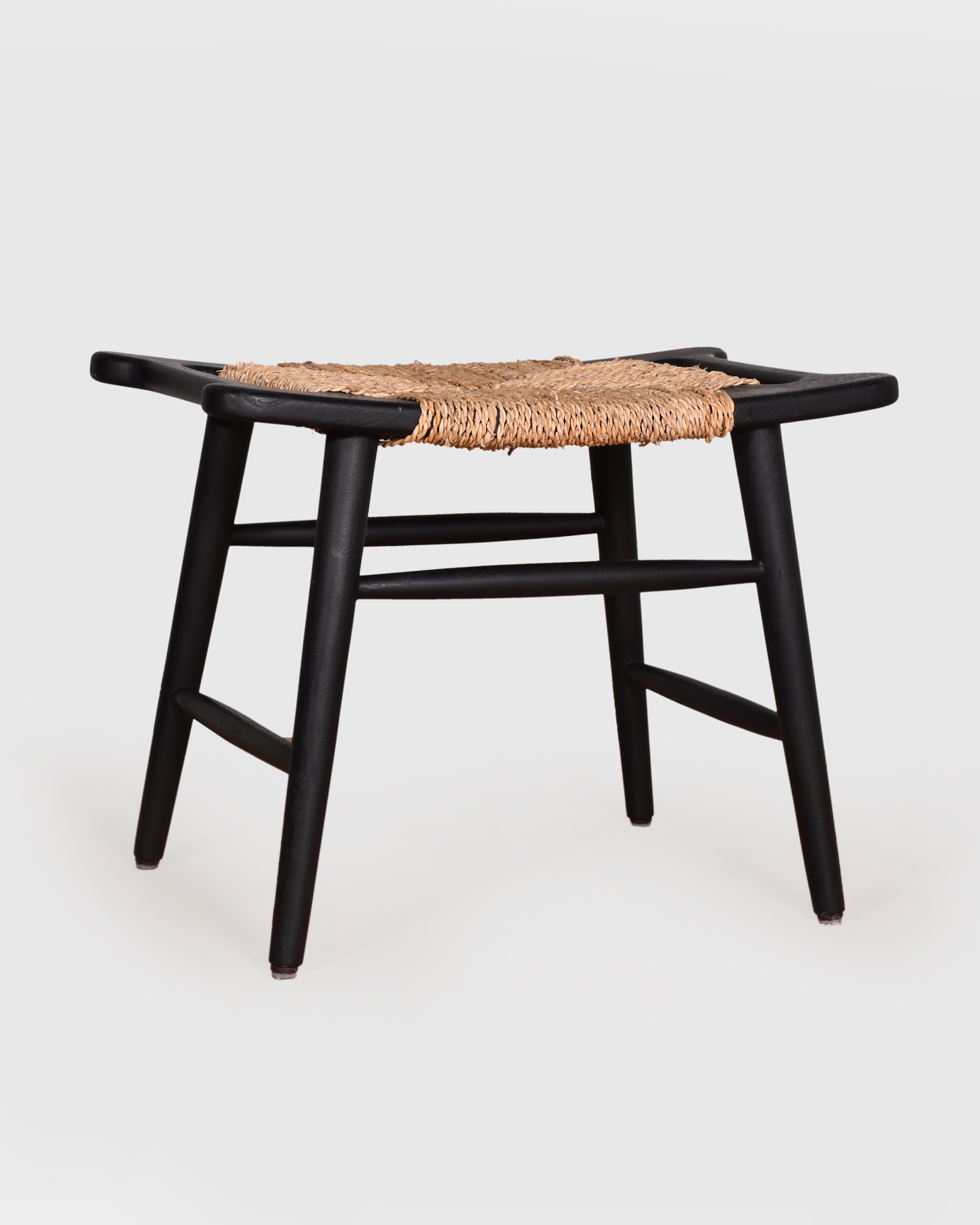 Woven Seat Wooden Counter Stool