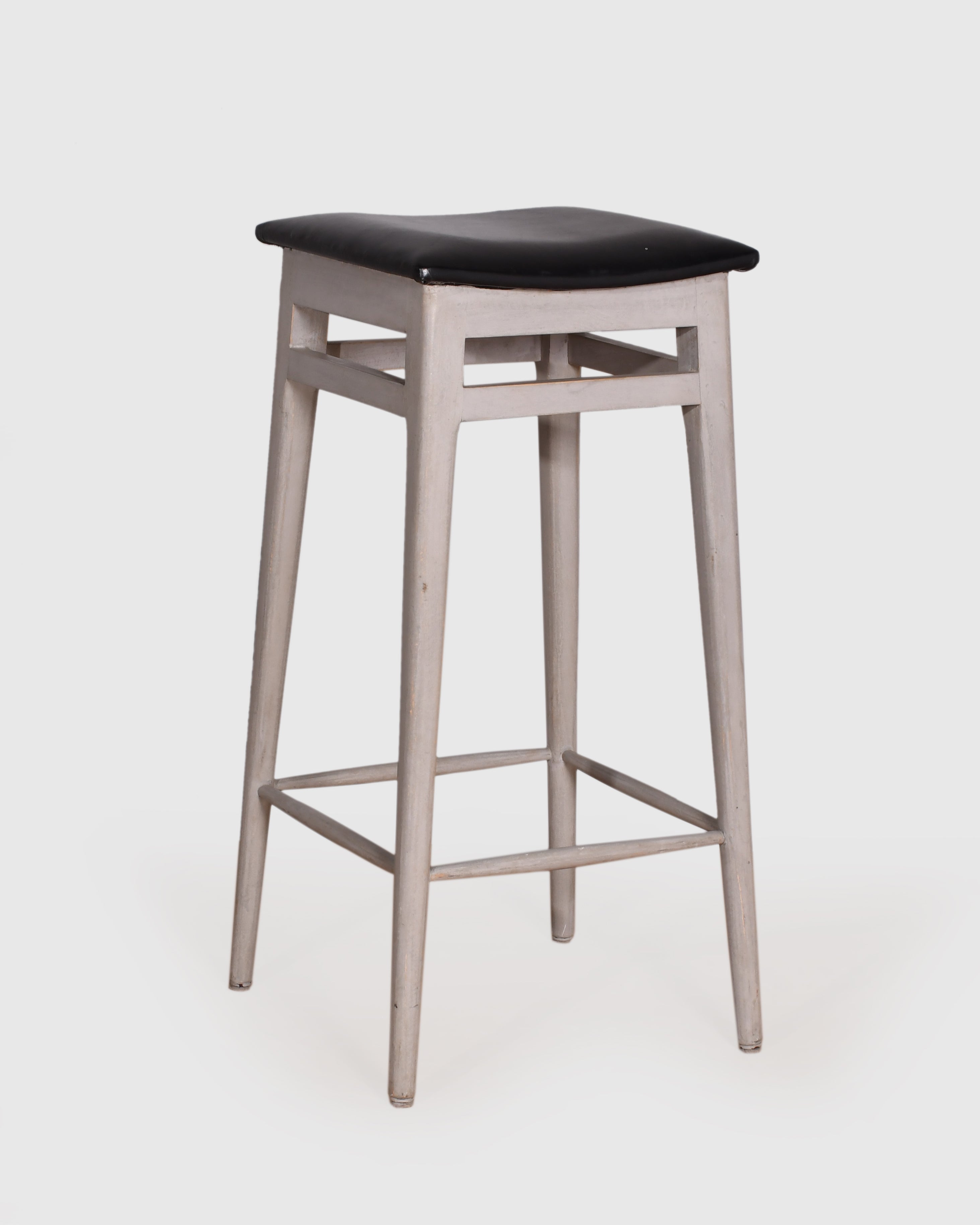 Upholstered Seat Wooden Bar Stool