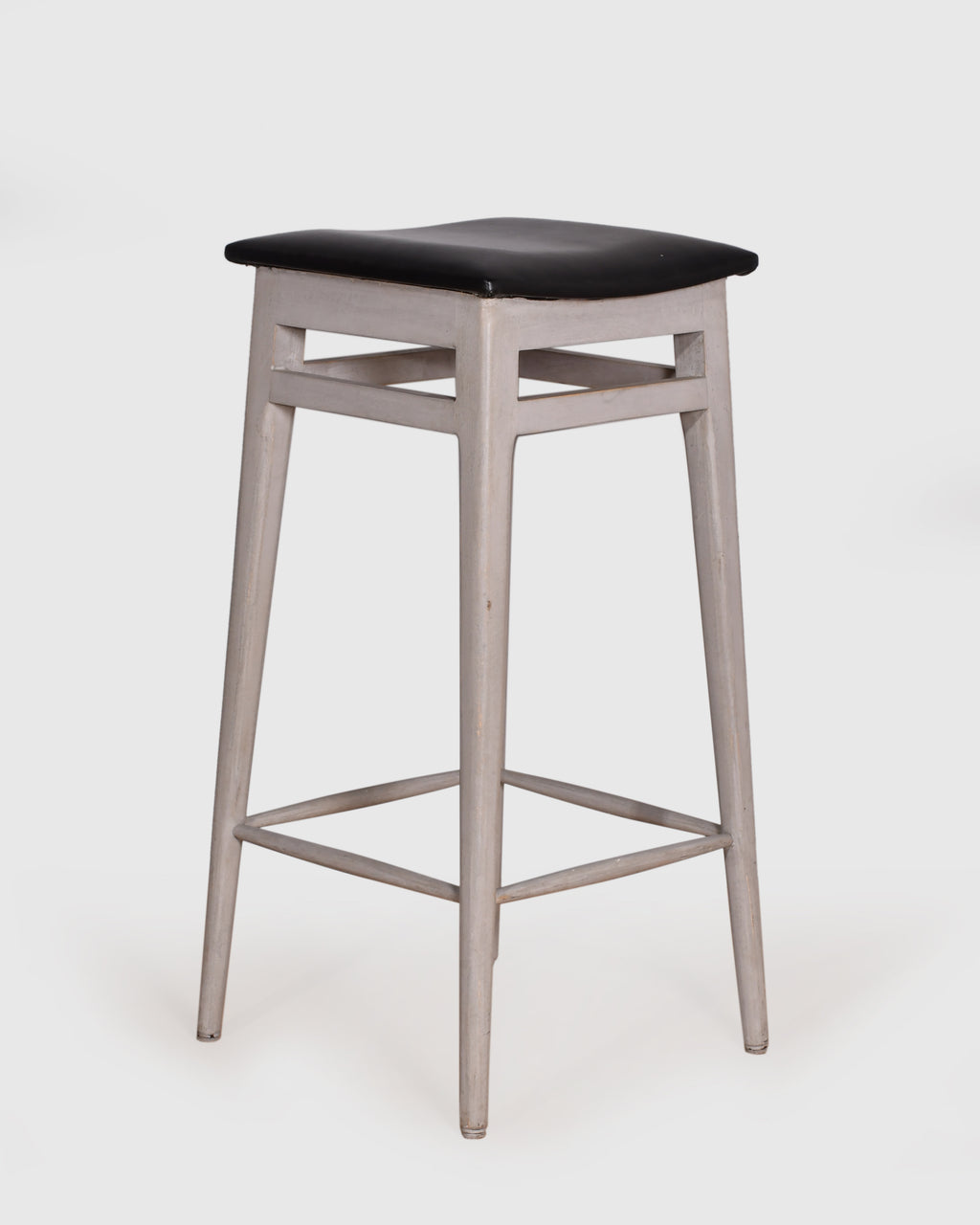 Upholstered Seat Wooden Bar Stool