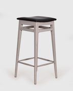 Upholstered Seat Wooden Bar Stool