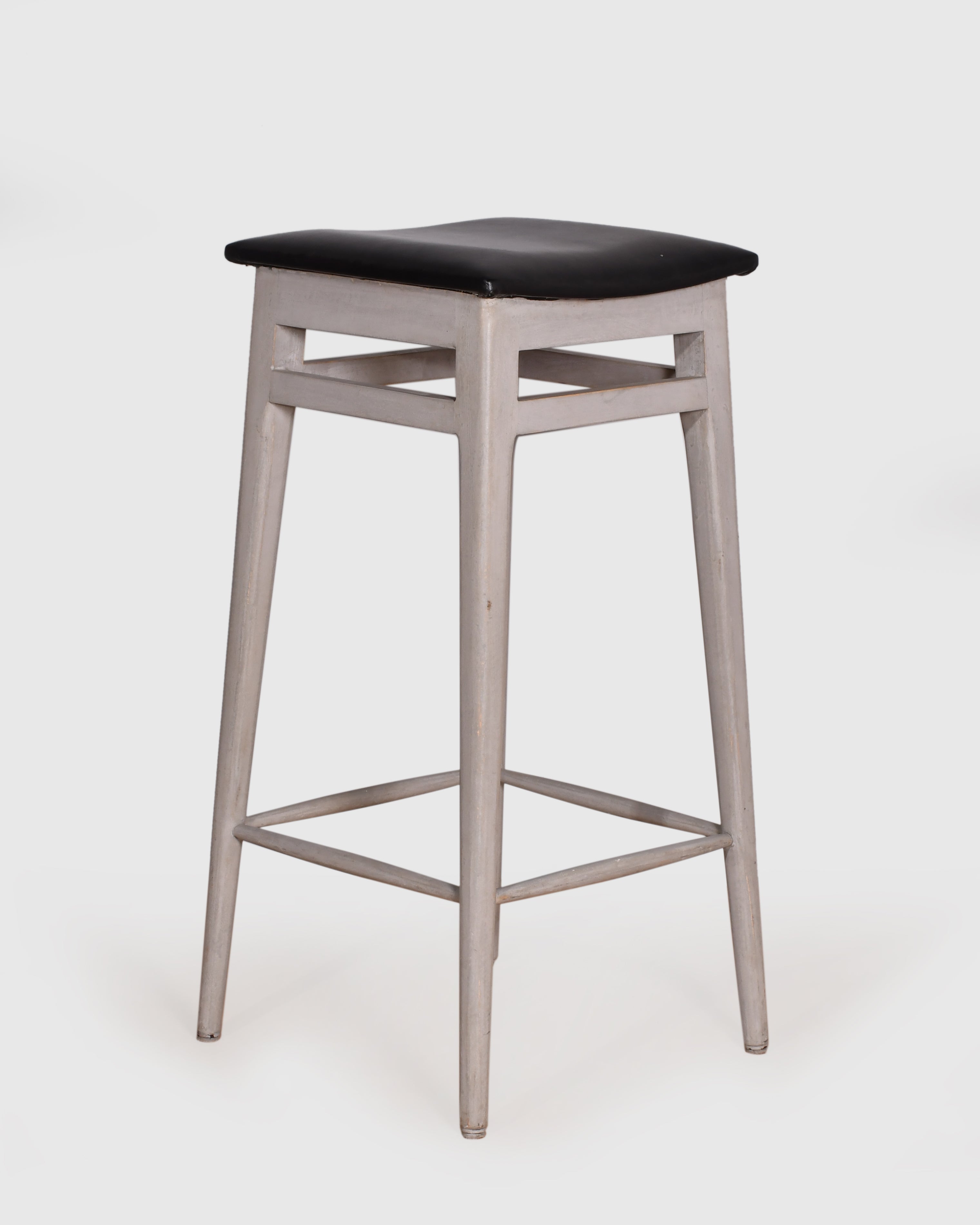 Upholstered Seat Wooden Bar Stool