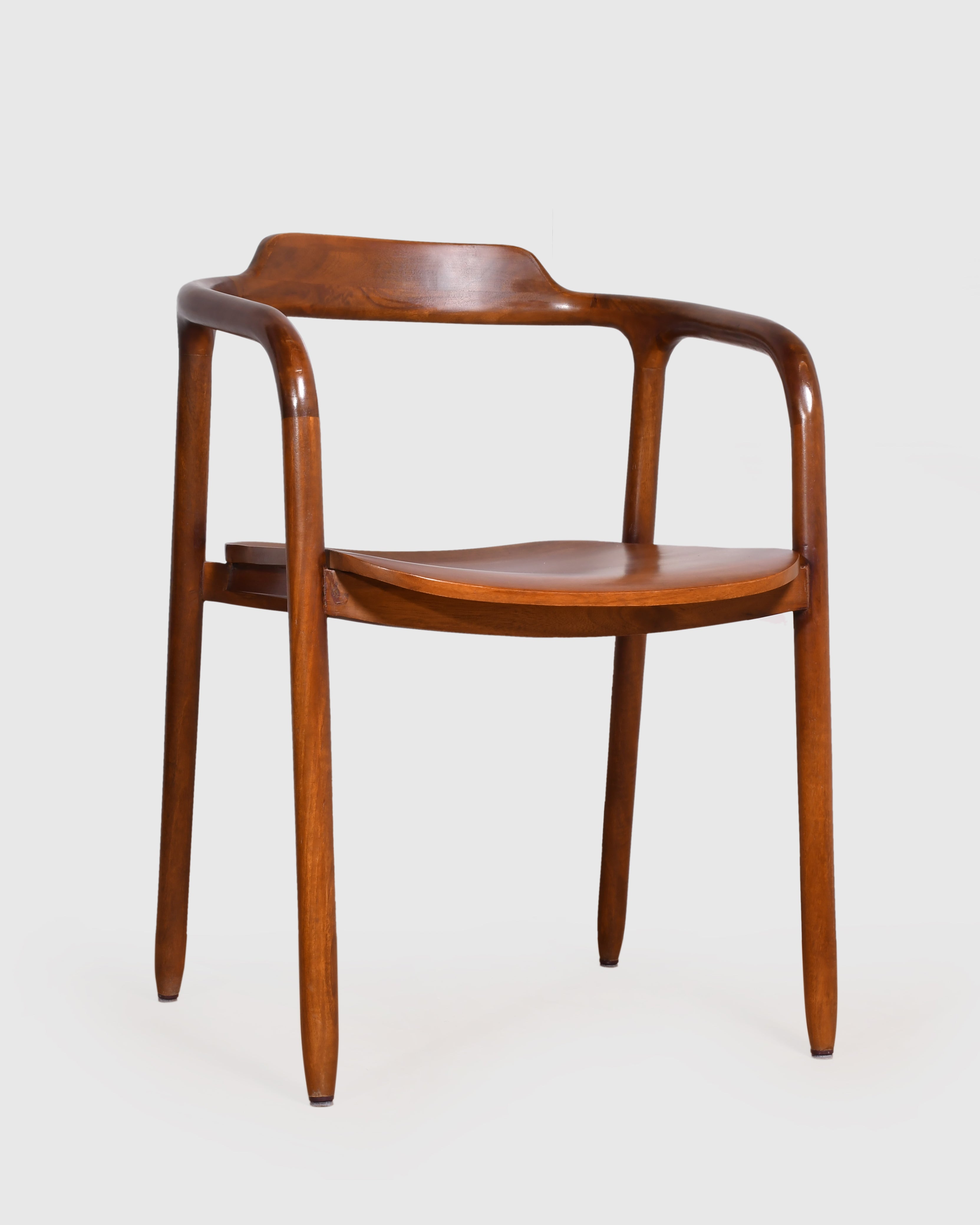 Sculpted Wooden Armchair