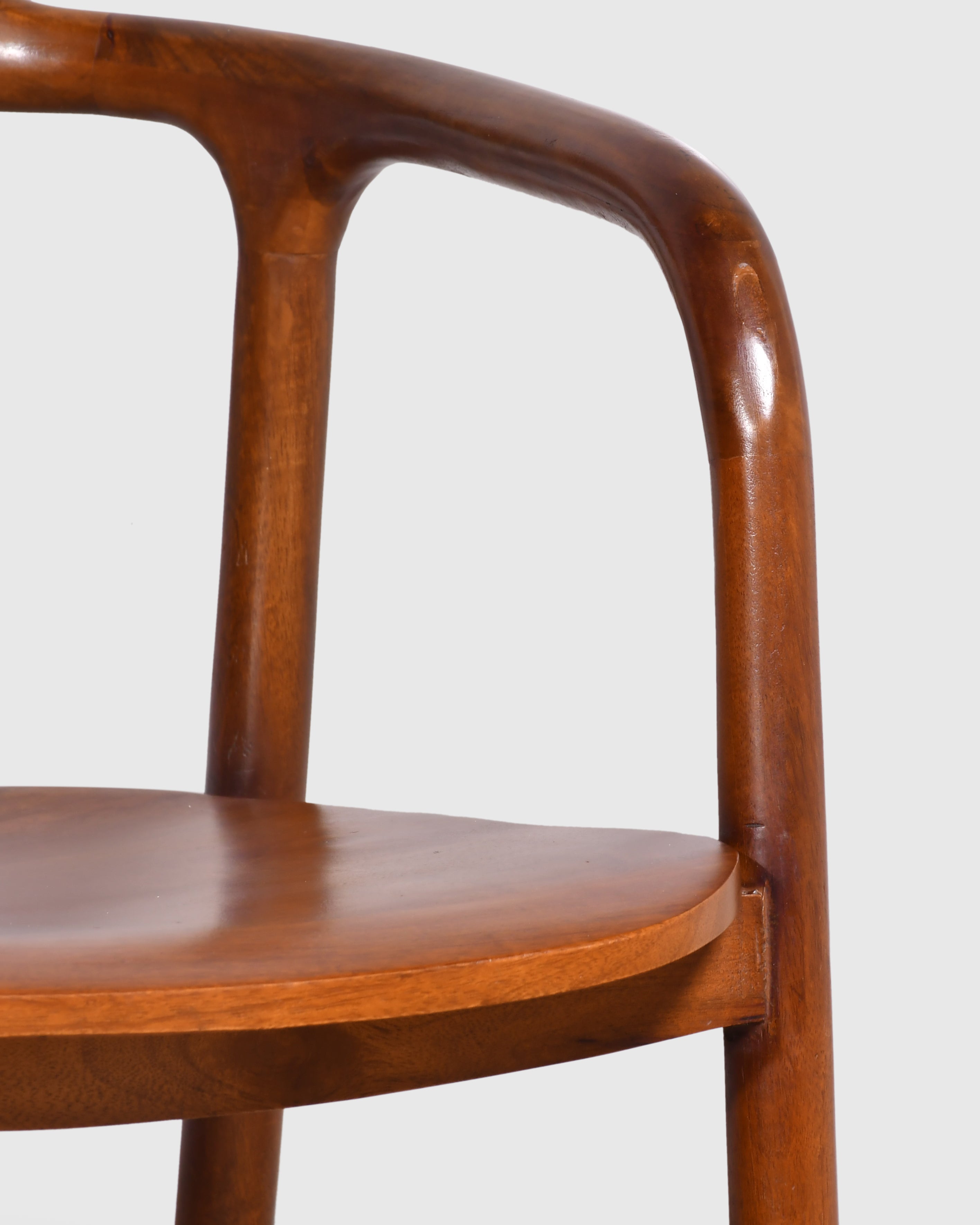 Sculpted Wooden Armchair