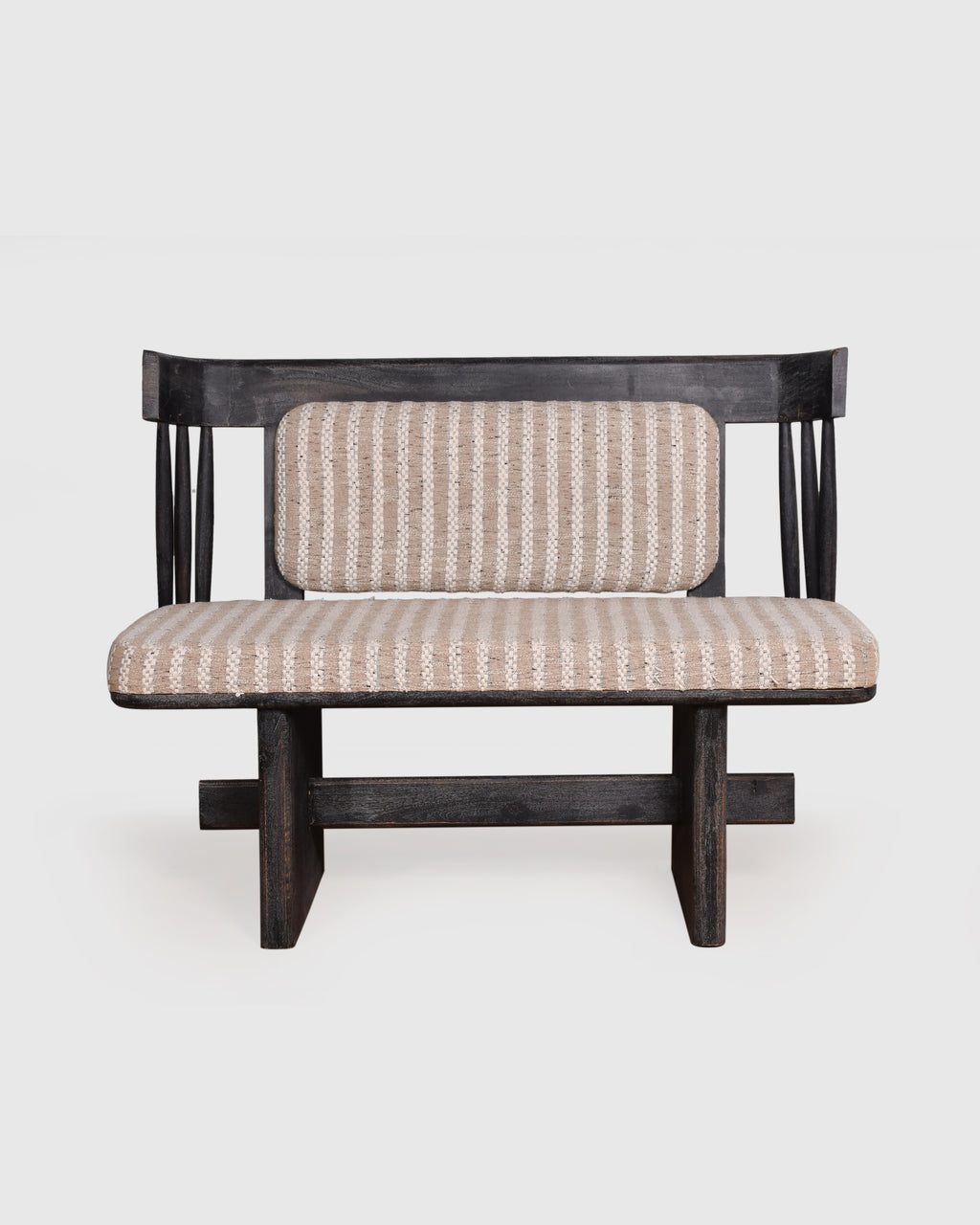 Contemporary Striped Two-Seater Sofa
