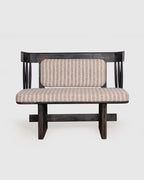 Contemporary Striped Two-Seater Sofa