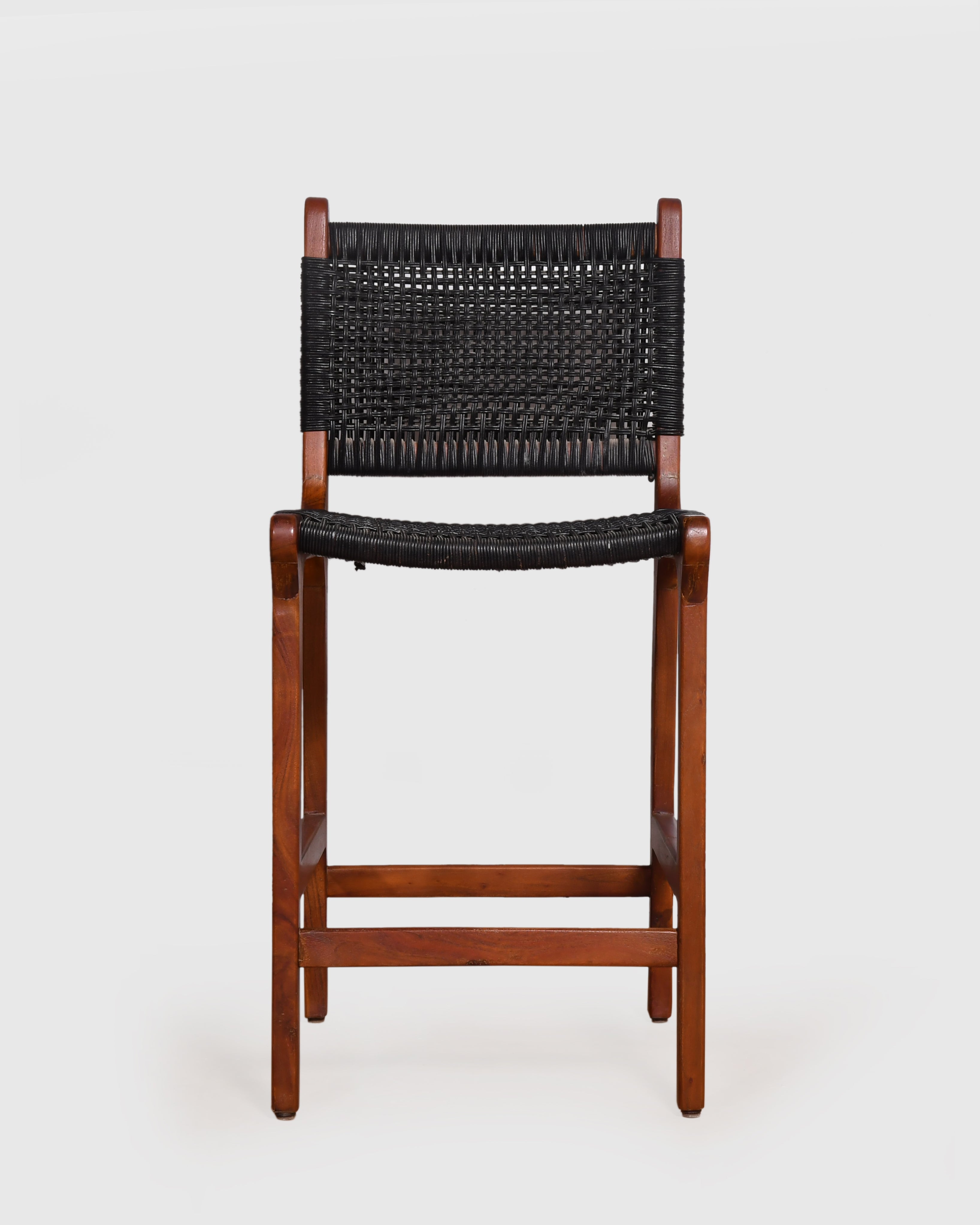 Woven Back Bar Chair