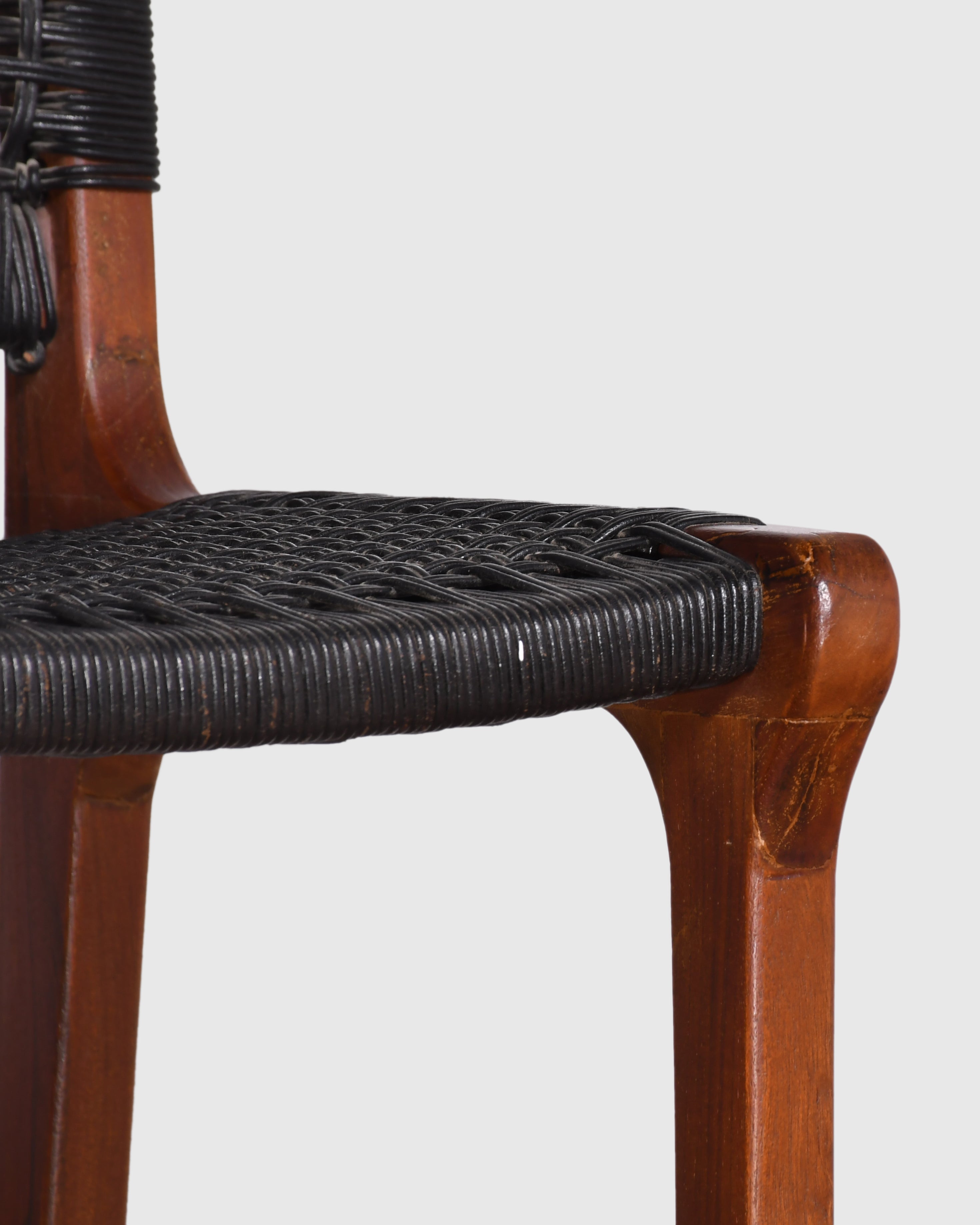 Woven Back Bar Chair