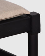 Modern Black Two-Seater Sofa