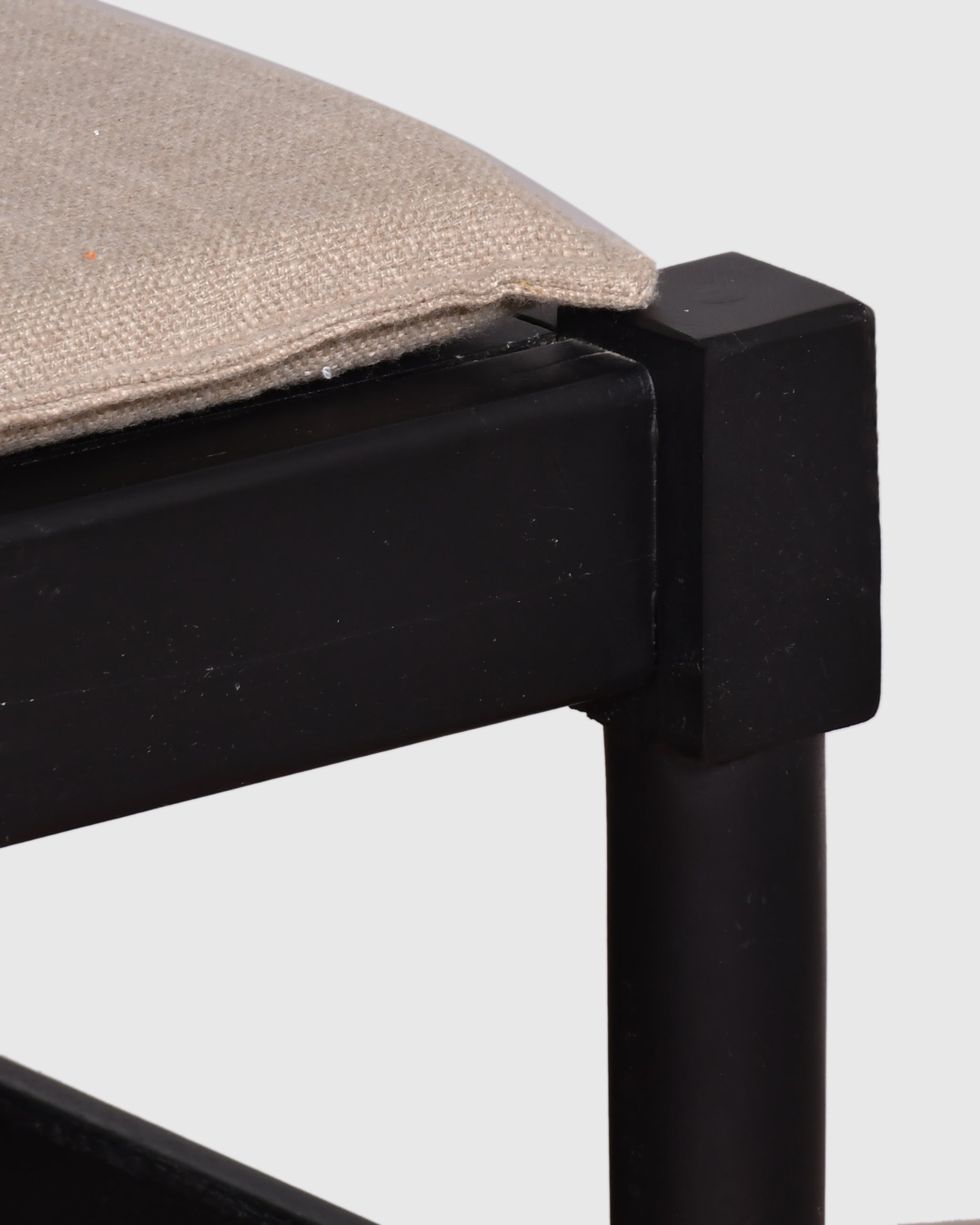 Modern Black Two-Seater Sofa