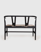 Modern Black Two-Seater Sofa
