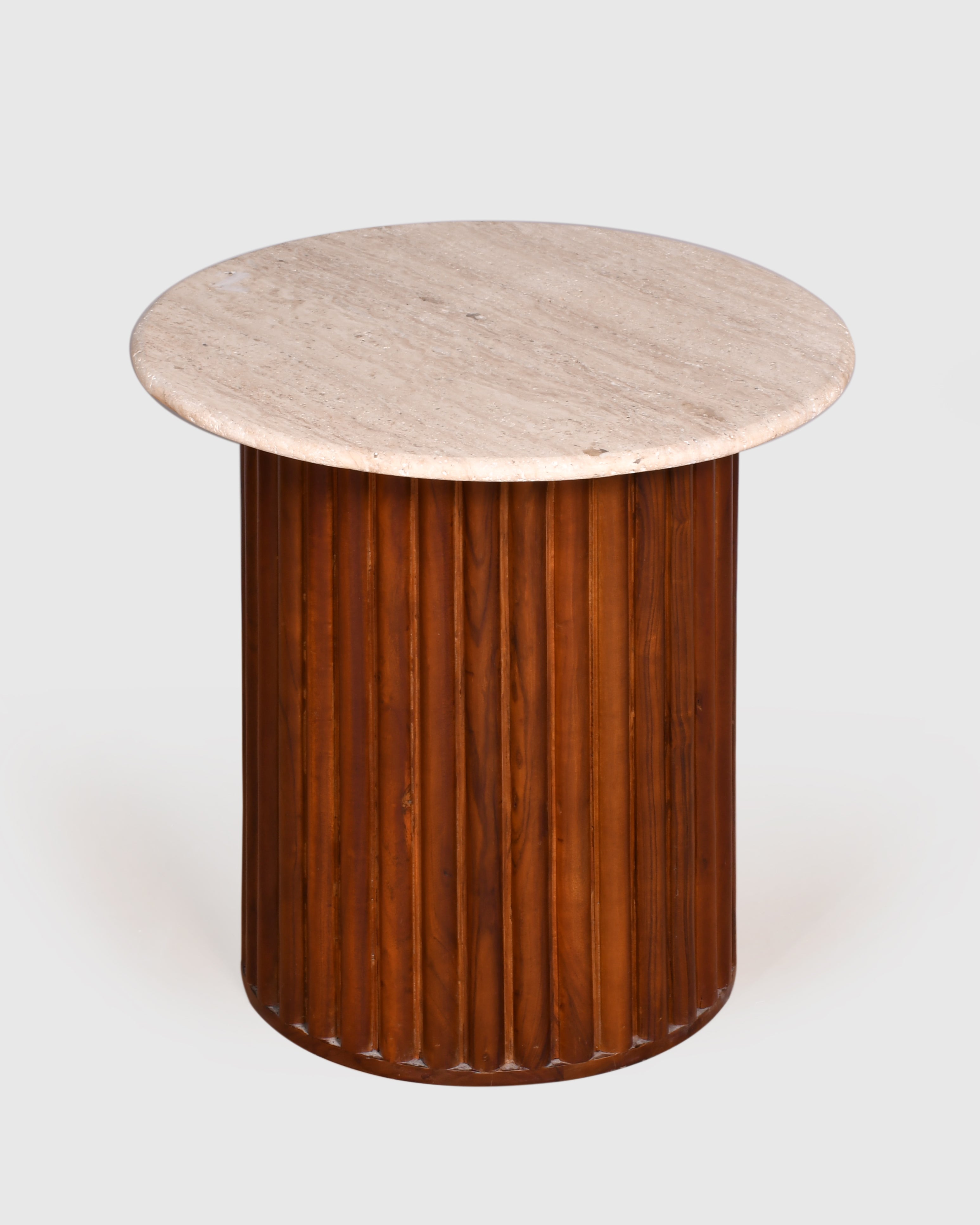 Aureon Fluted Stone-Top Table