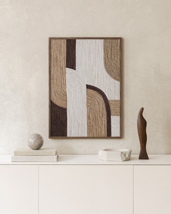 Abstract Relief Papier-Mâché Wall Art